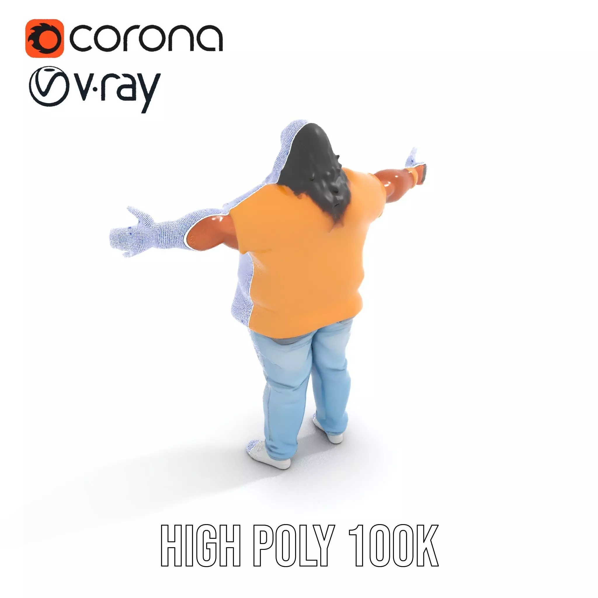 Casual Denim Outfit model pack Low-poly 3D model_32