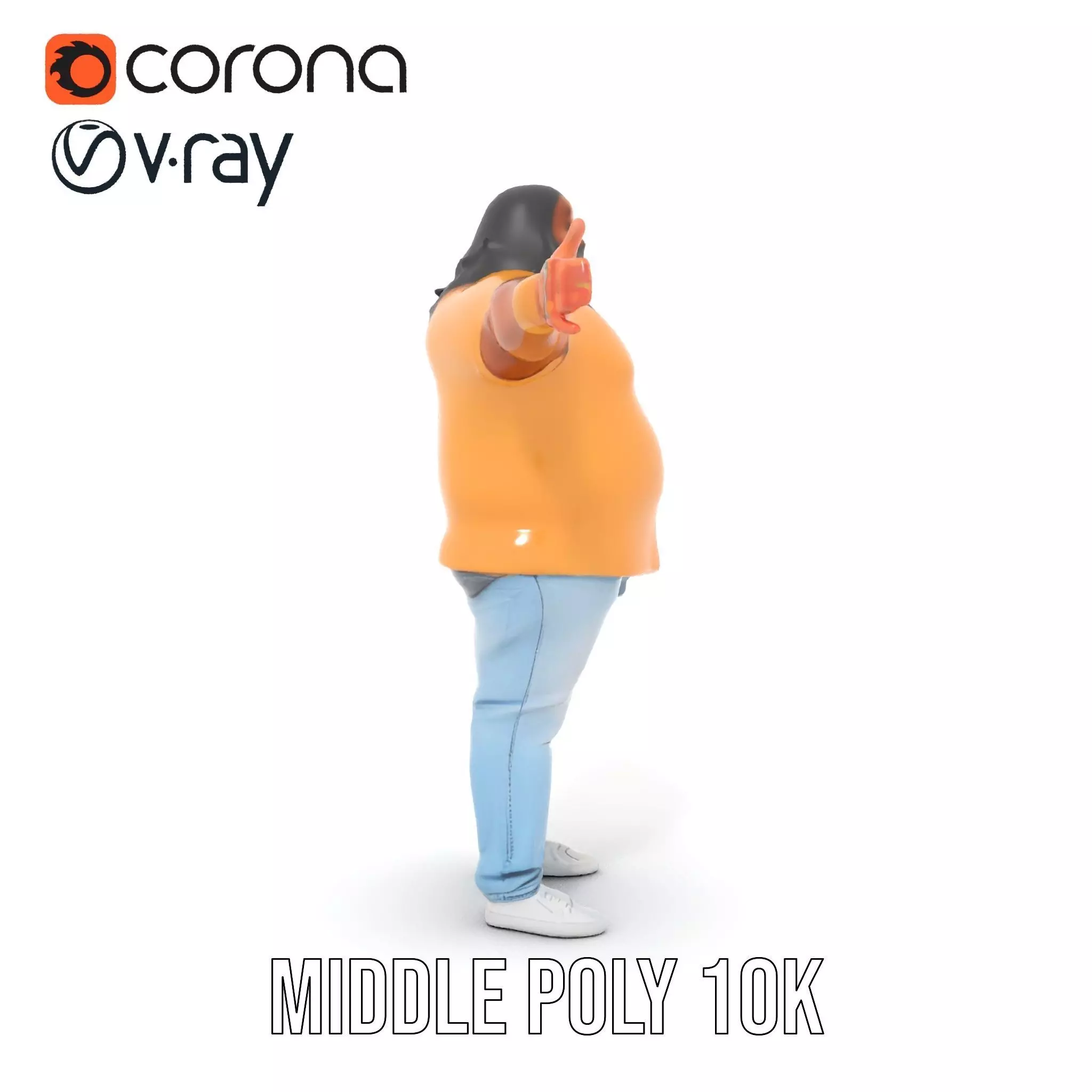 Casual Denim Outfit model pack Low-poly 3D model_29