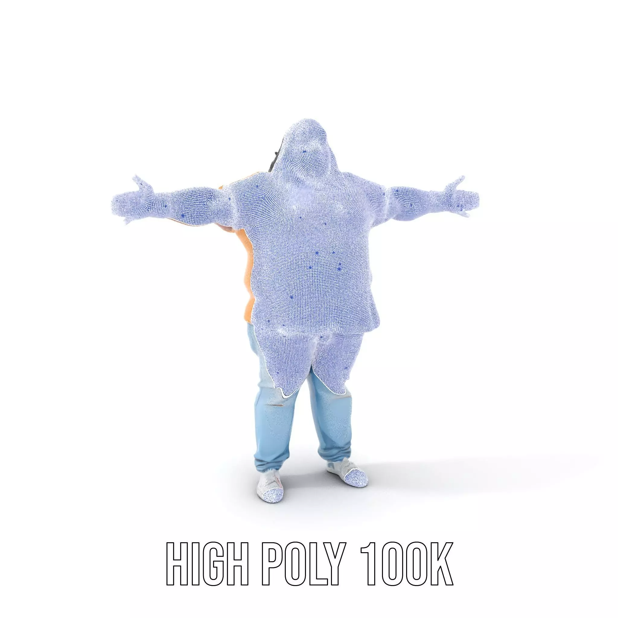 Casual Denim Outfit model pack Low-poly 3D model_4