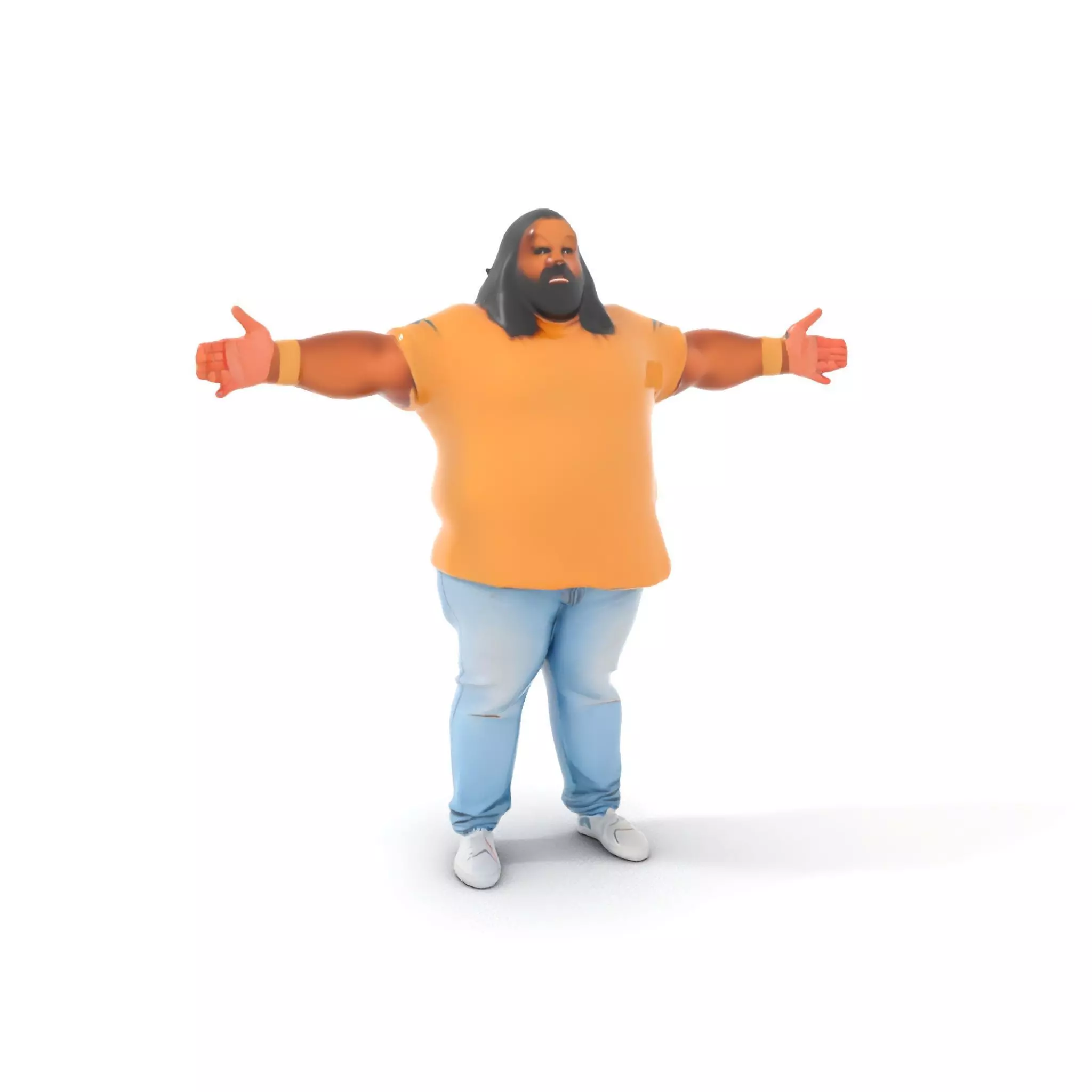 Casual Denim Outfit model pack Low-poly 3D model_5