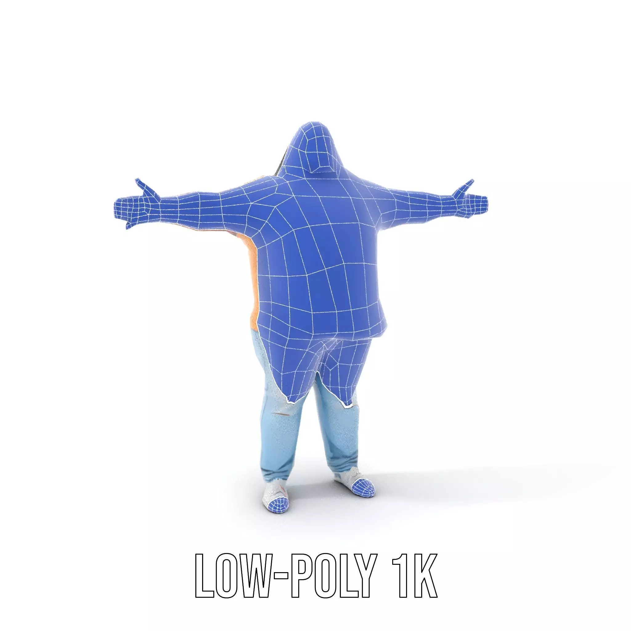 Casual Denim Outfit model pack Low-poly 3D model_12