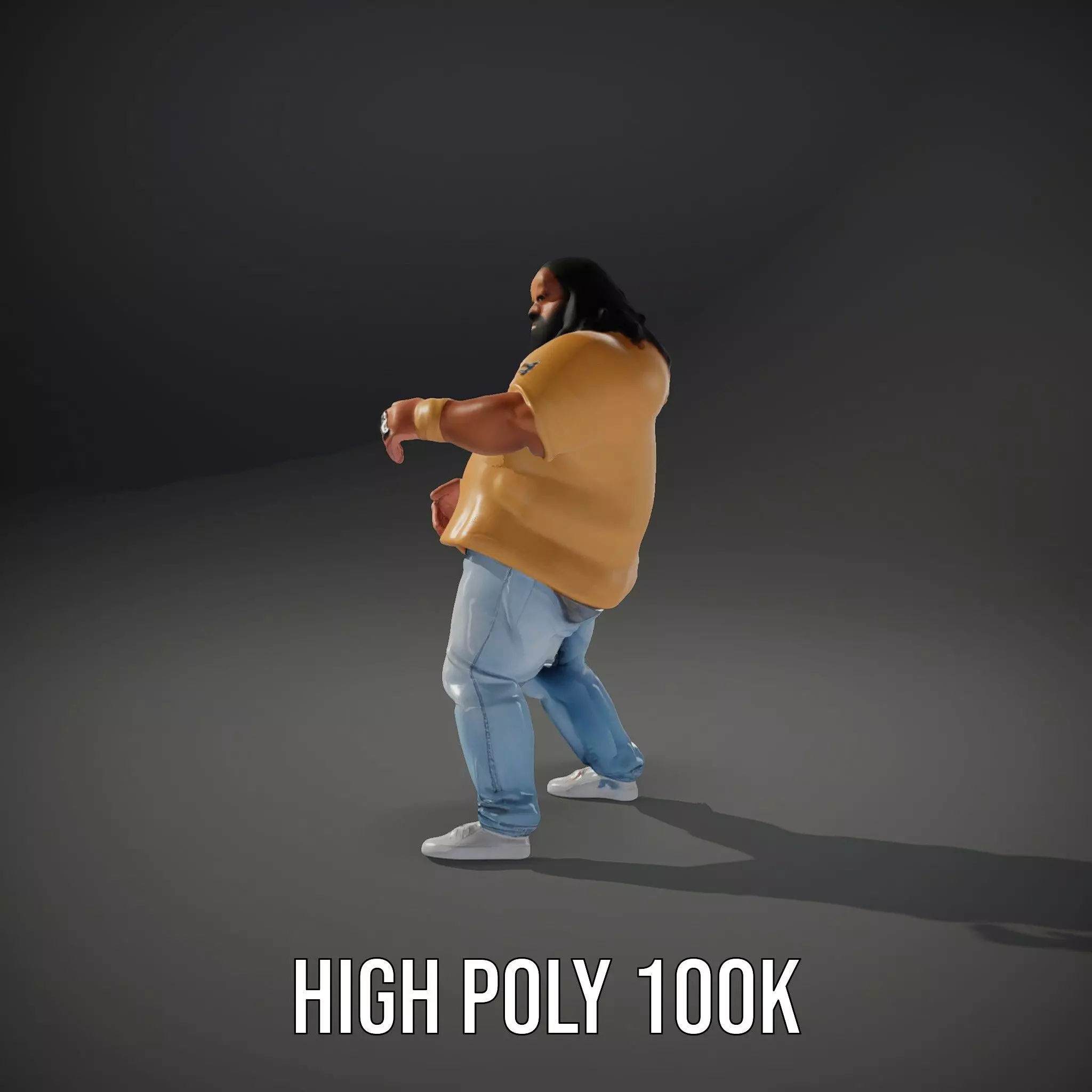 Casual Denim Outfit model pack Low-poly 3D model_8