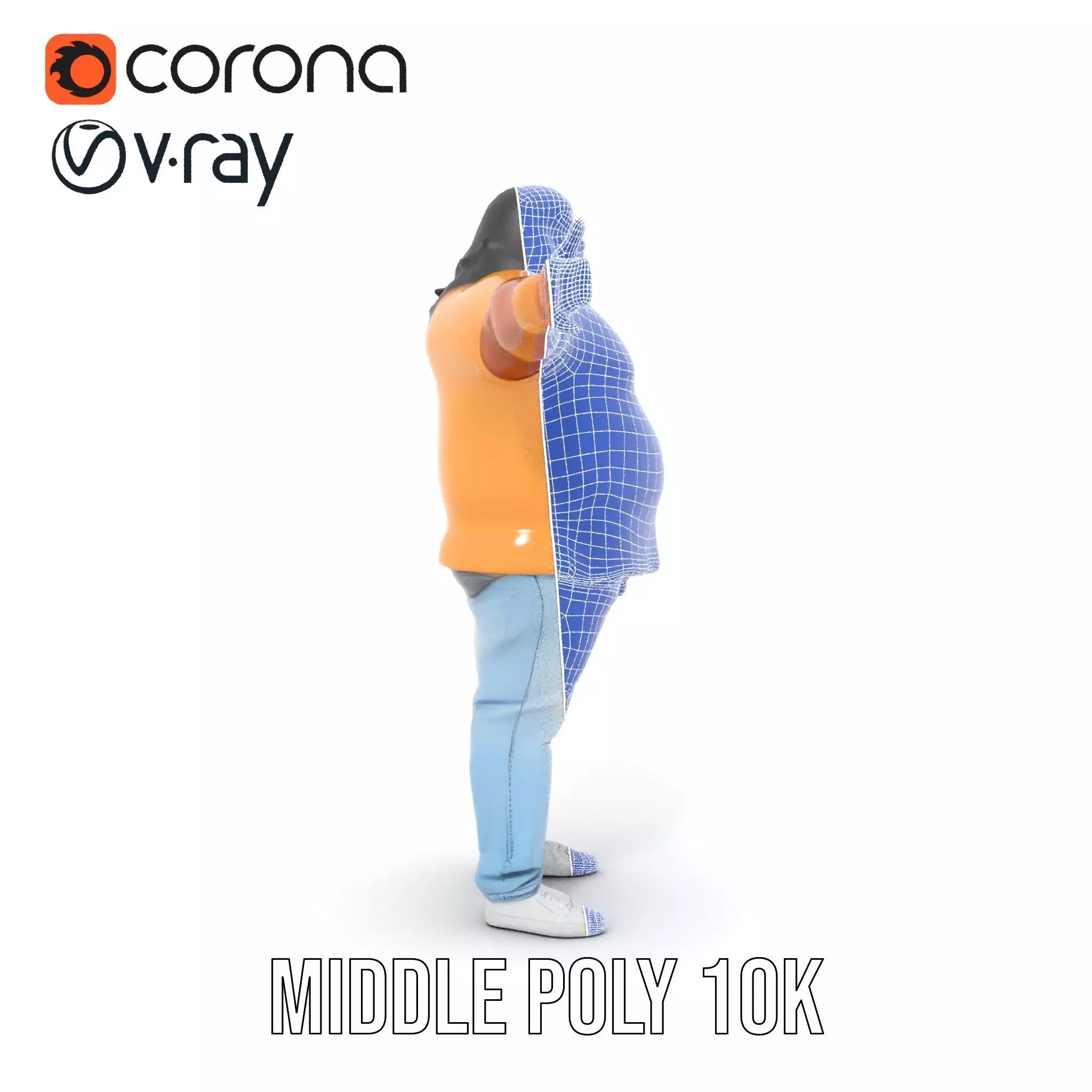 Casual Denim Outfit model pack Low-poly 3D model_20