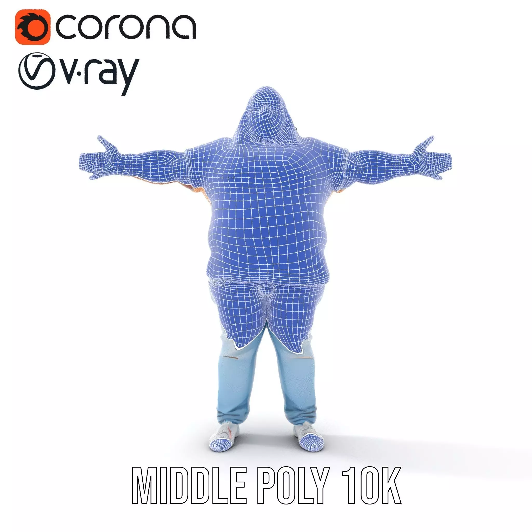 Casual Denim Outfit model pack Low-poly 3D model_13