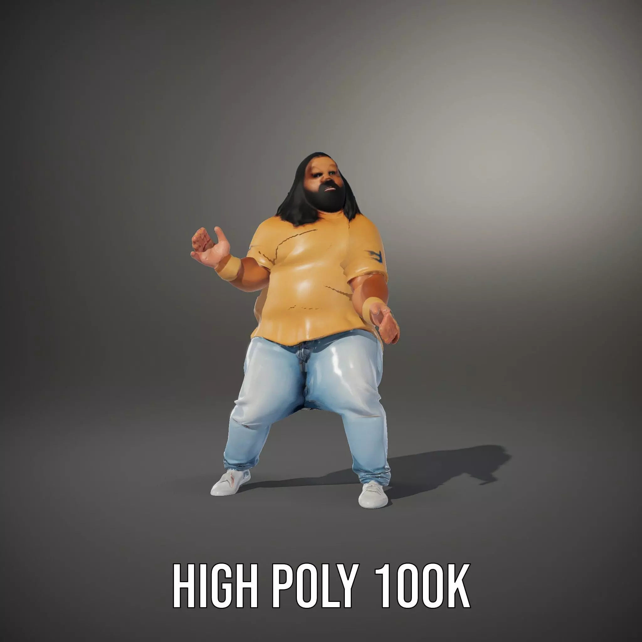 Casual Denim Outfit model pack Low-poly 3D model_10