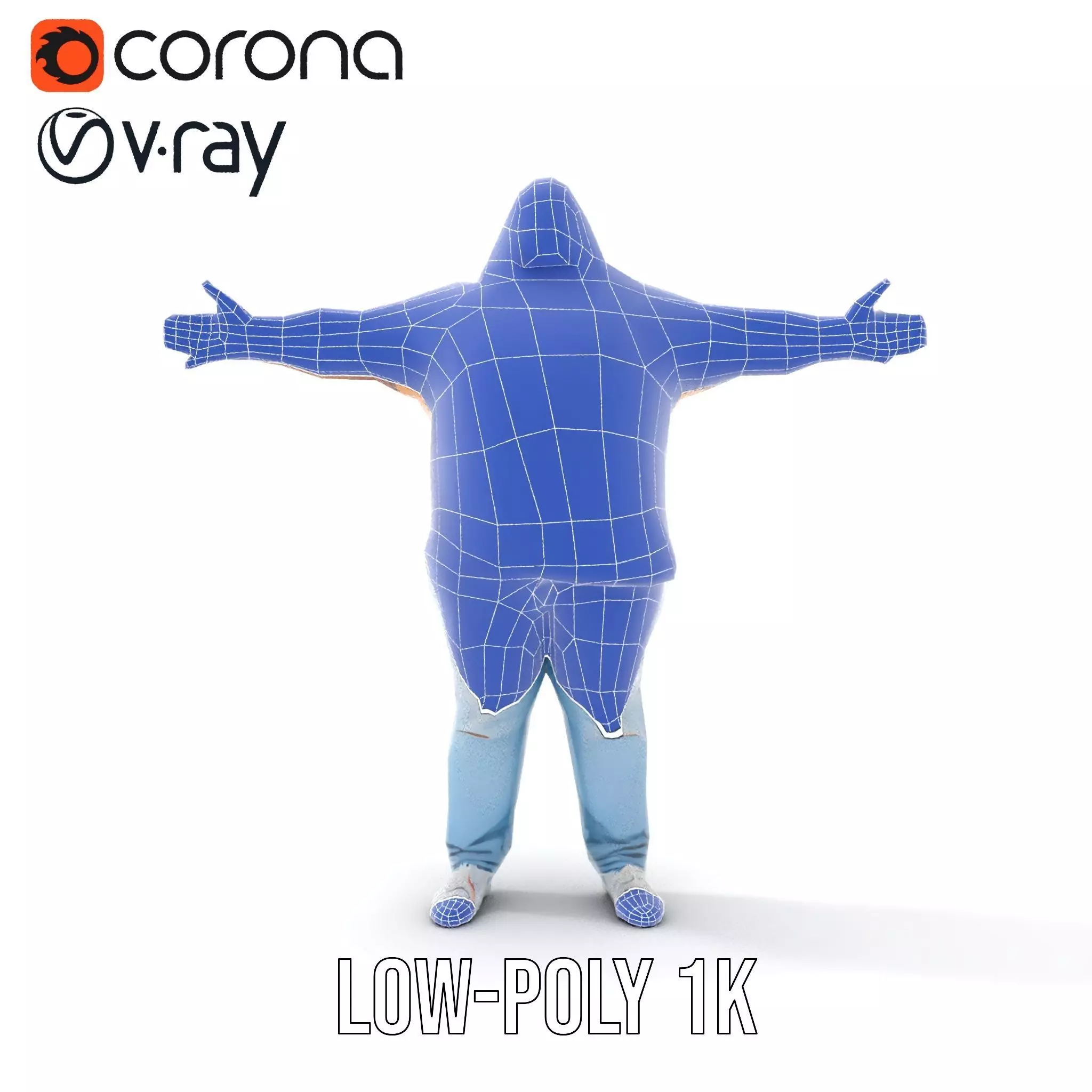 Casual Denim Outfit model pack Low-poly 3D model_30