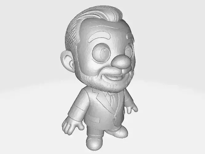 President Lula Cartoon In a suit