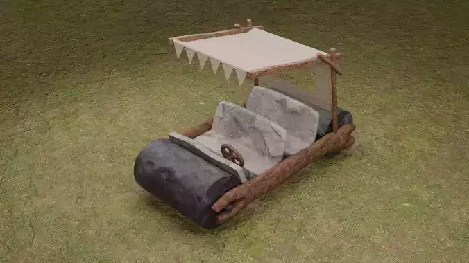 Flintstone Car Cartoon Stone Age Vehicle