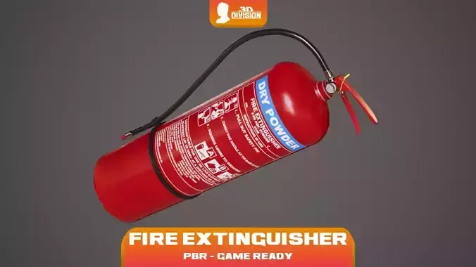Fire Extinguisher - PBR Game Ready - LOW POLY