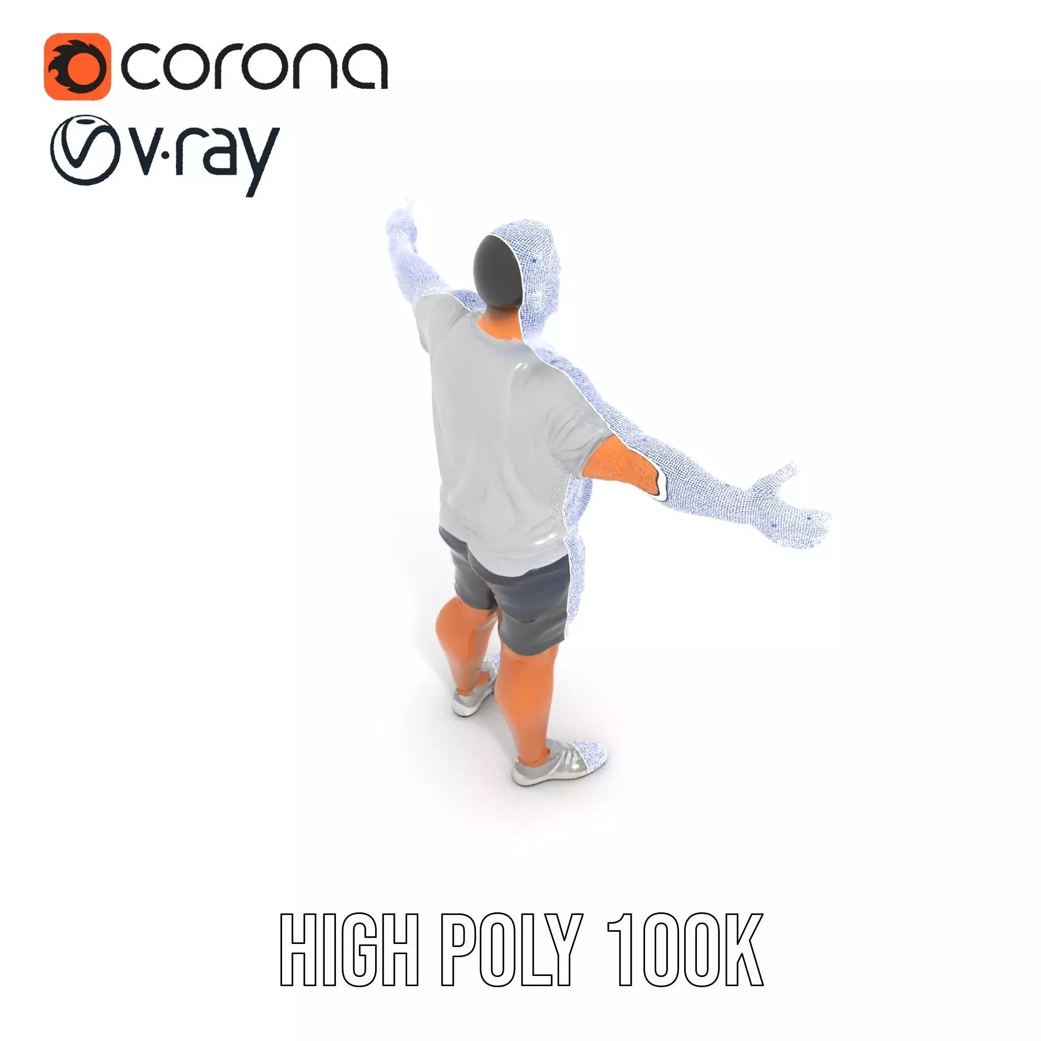 Casual Male Character model pack Low-poly 3D model_26