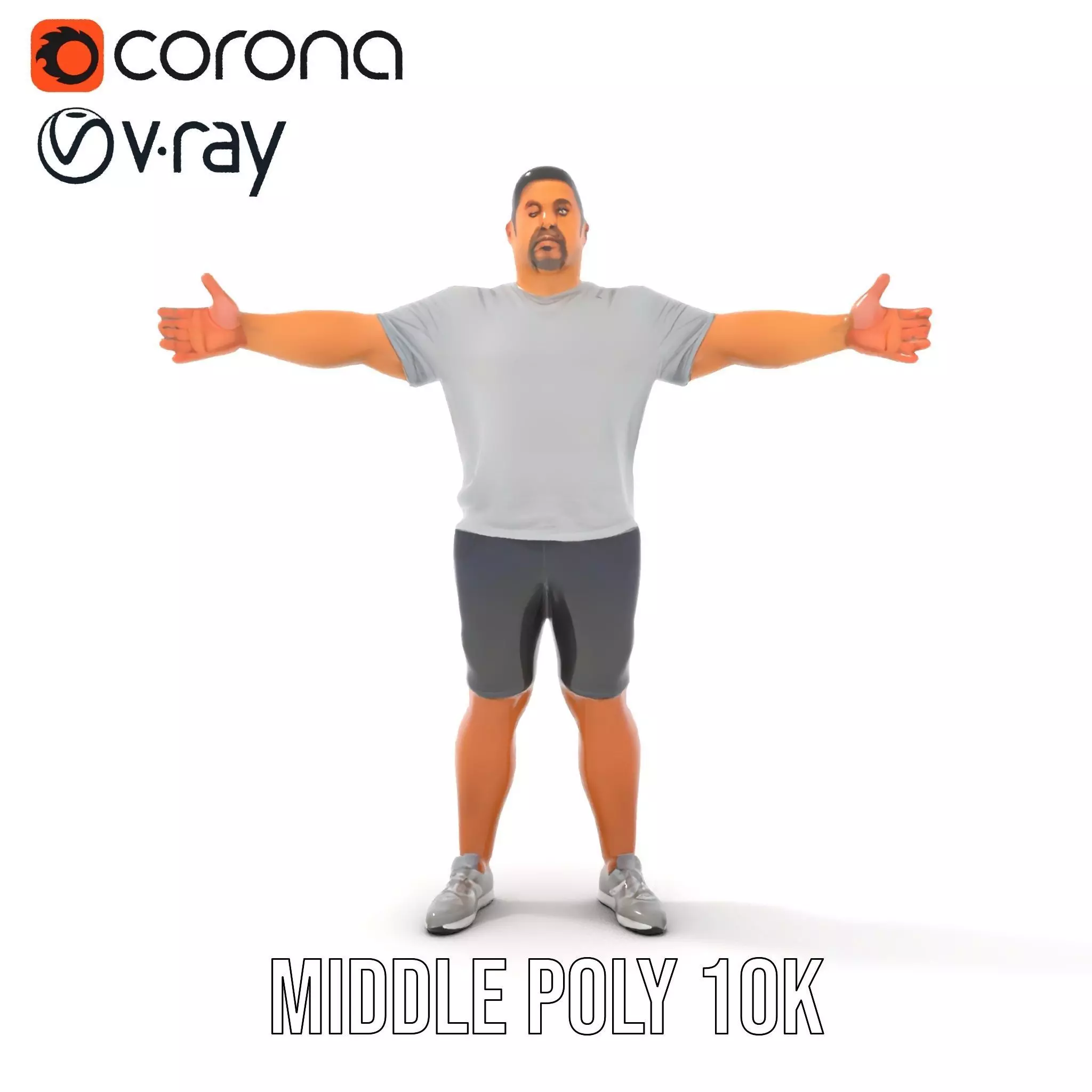 Casual Male Character model pack Low-poly 3D model_24