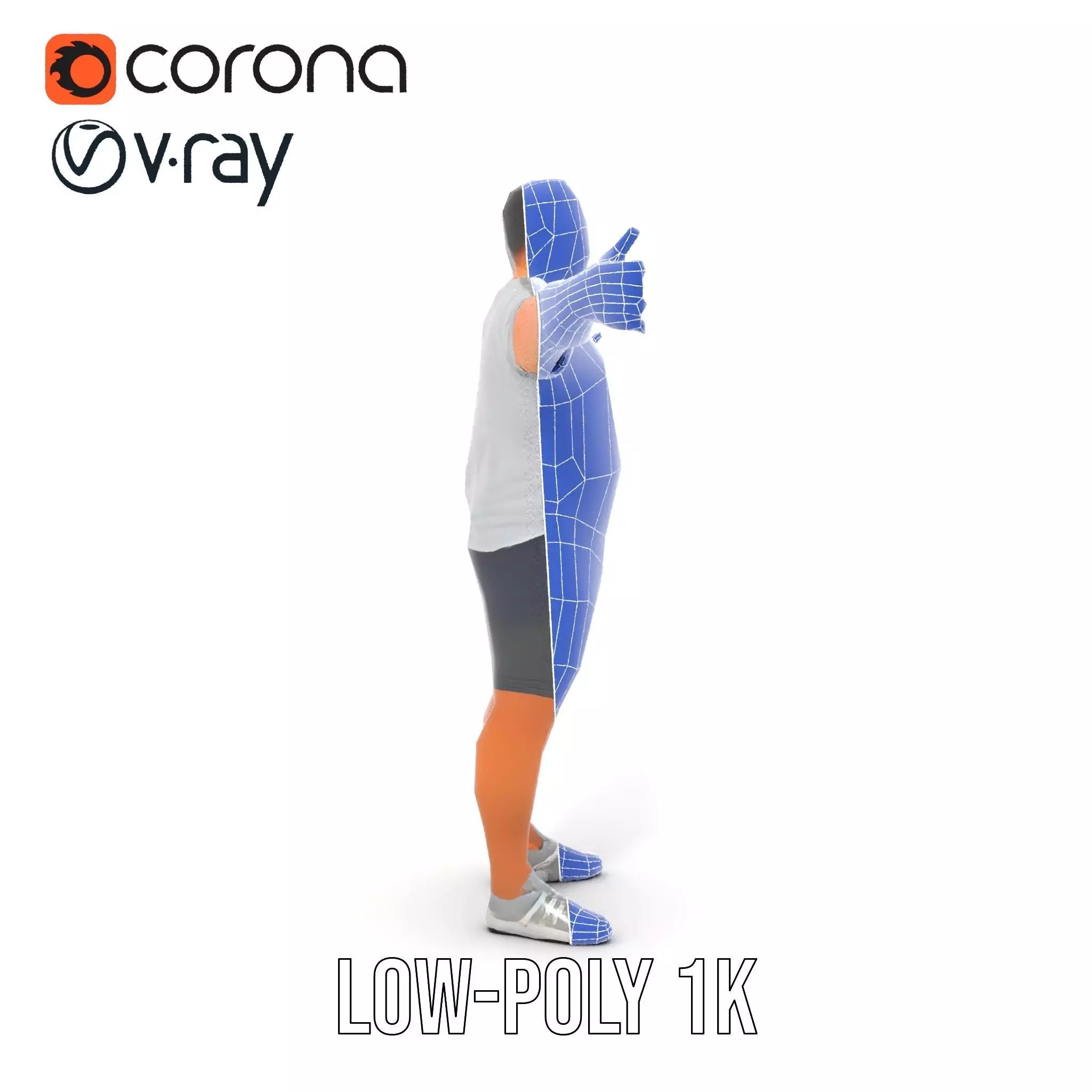 Casual Male Character model pack Low-poly 3D model_28