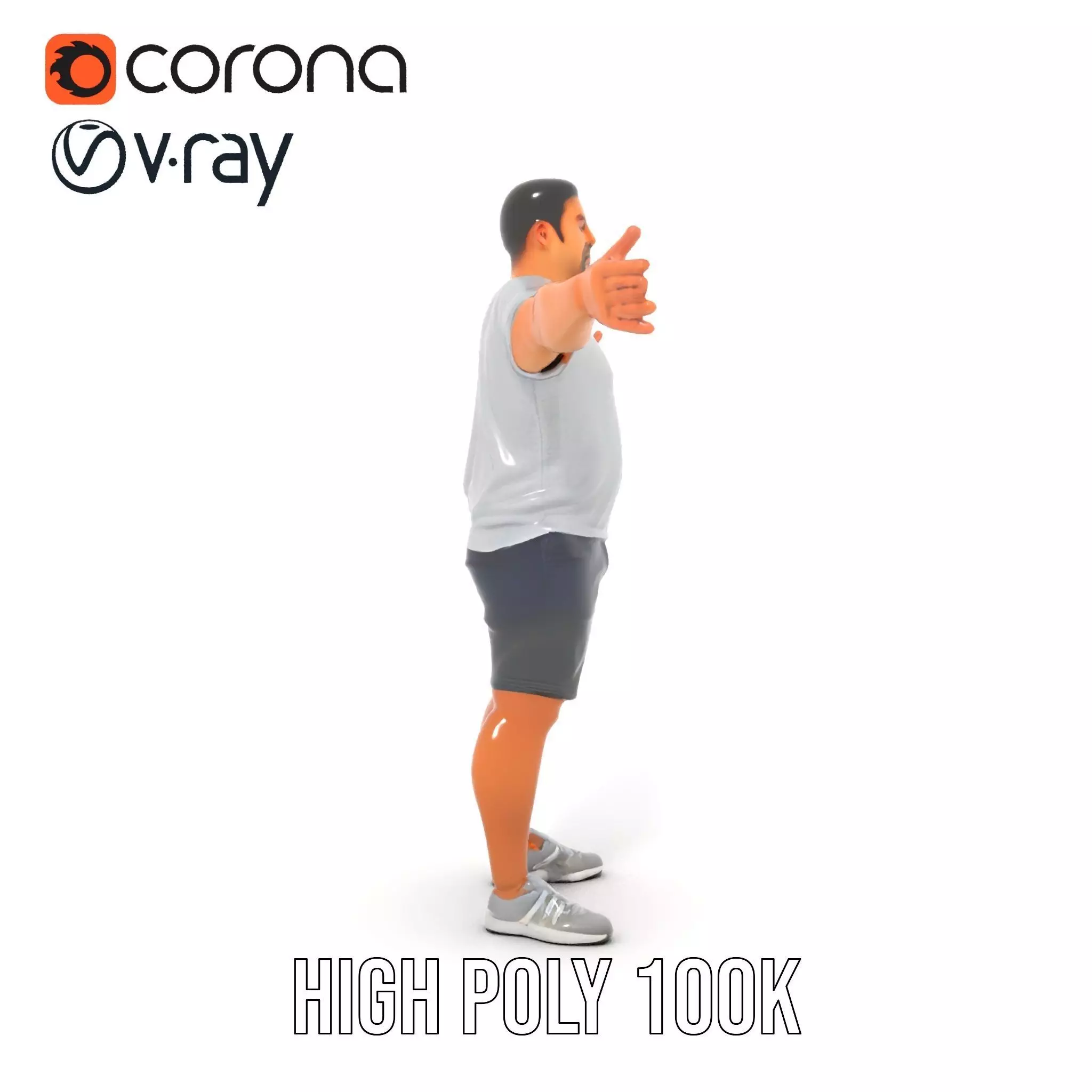 Casual Male Character model pack Low-poly 3D model_34