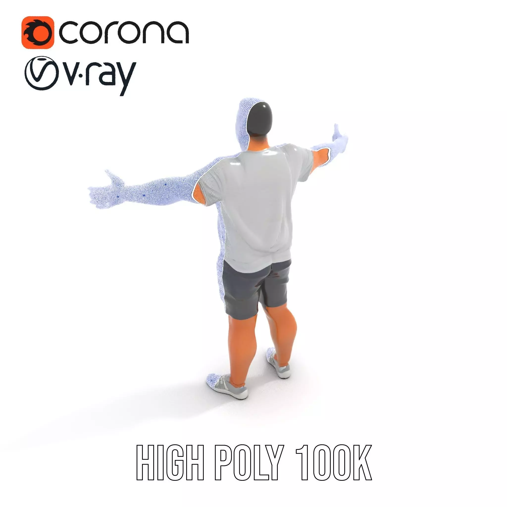 Casual Male Character model pack Low-poly 3D model_20