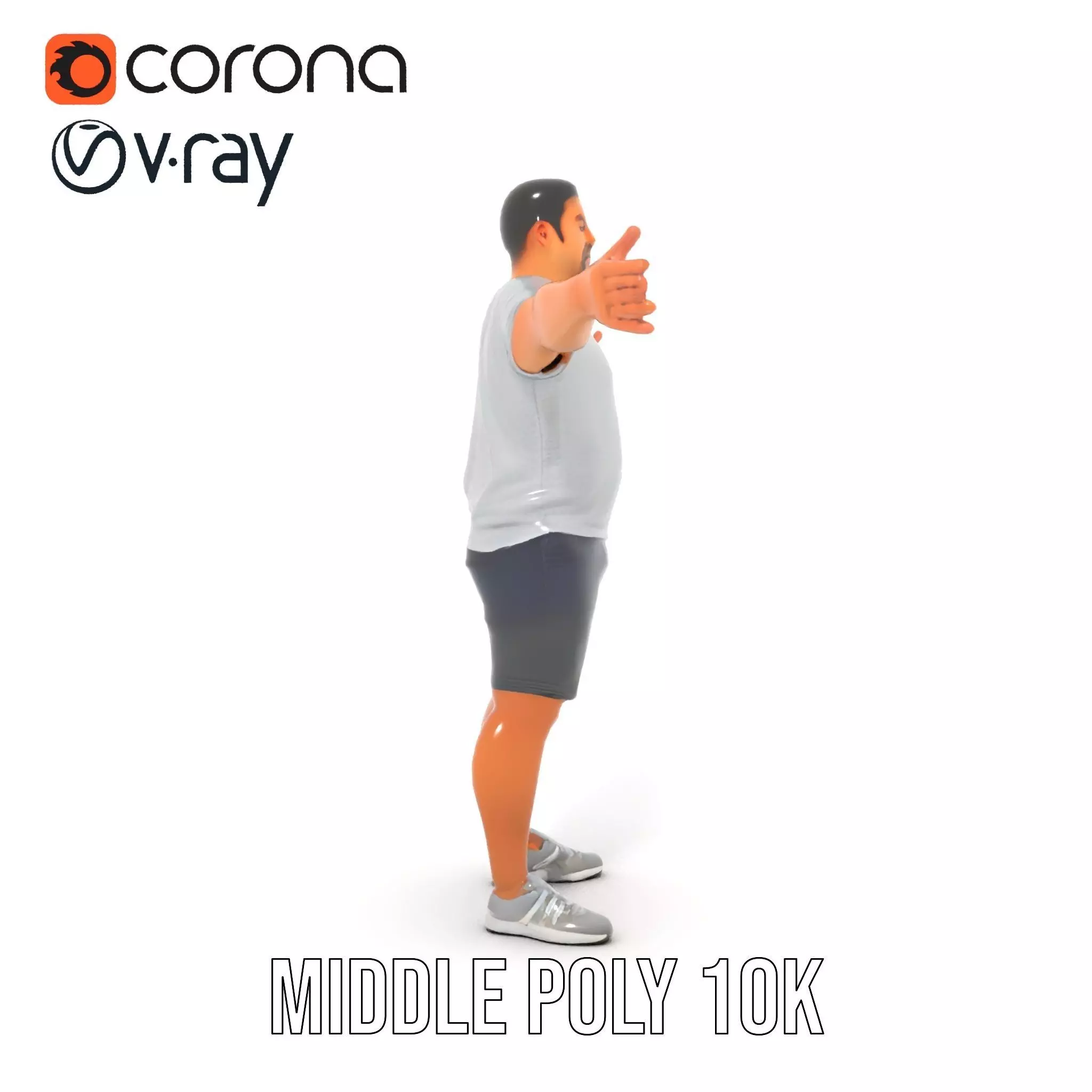 Casual Male Character model pack Low-poly 3D model_11