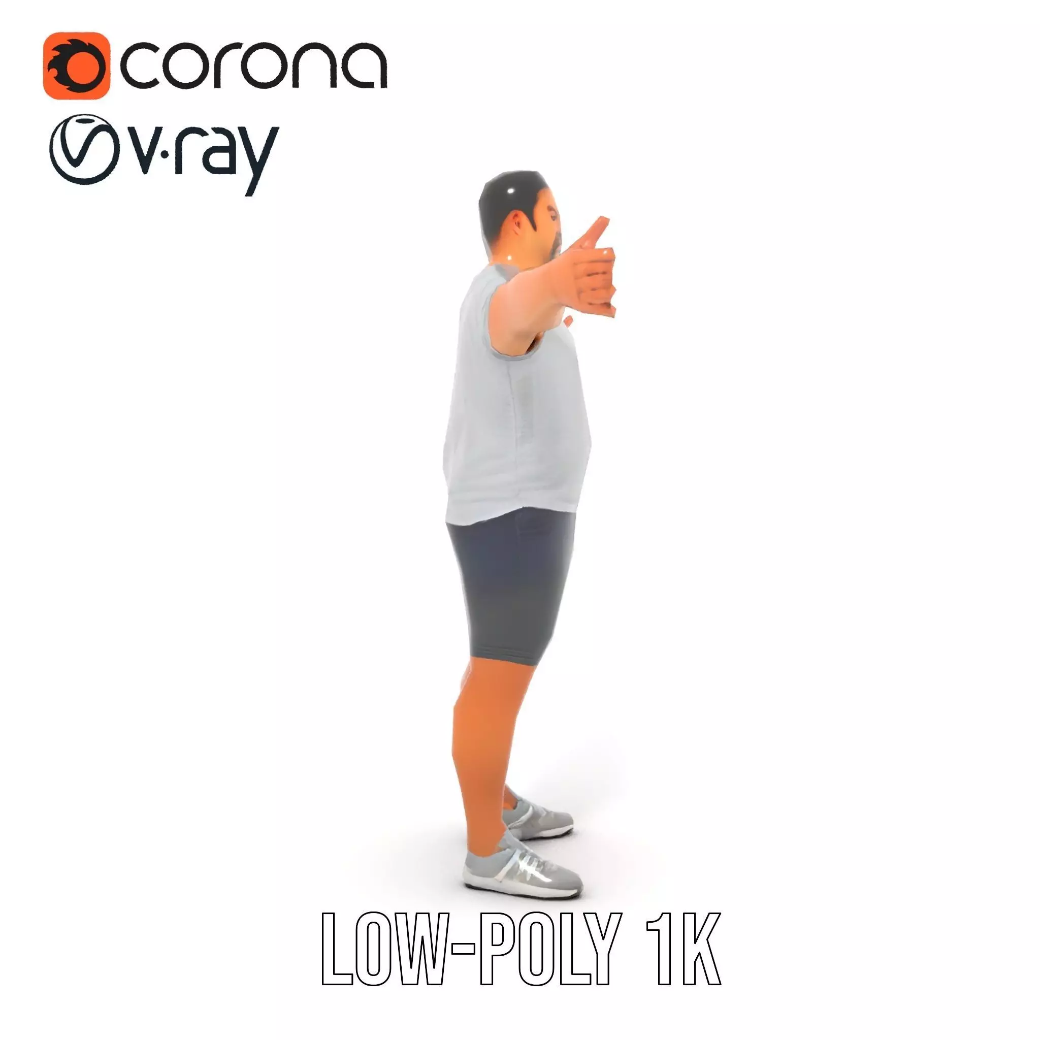 Casual Male Character model pack Low-poly 3D model_25