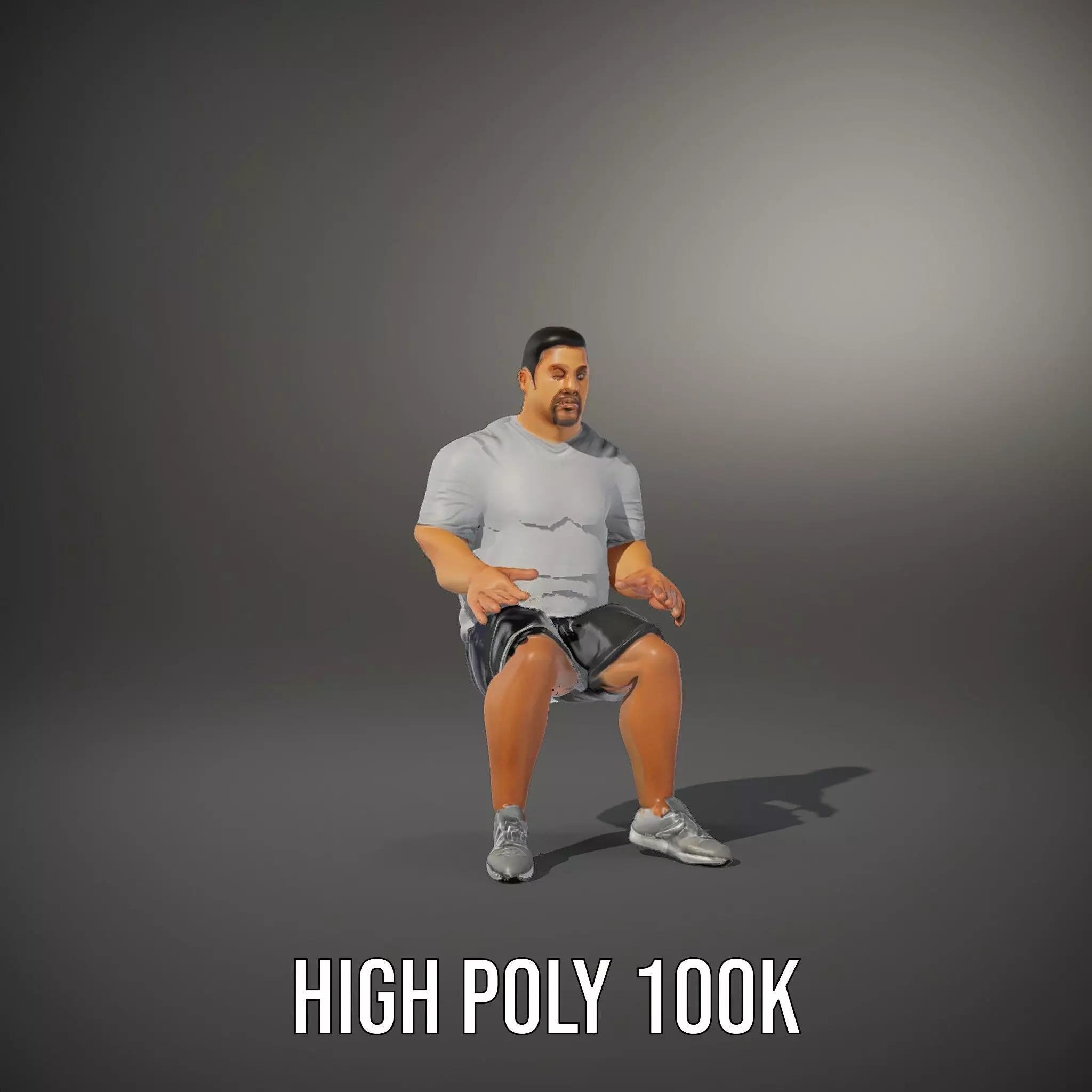 Casual Male Character model pack Low-poly 3D model_10