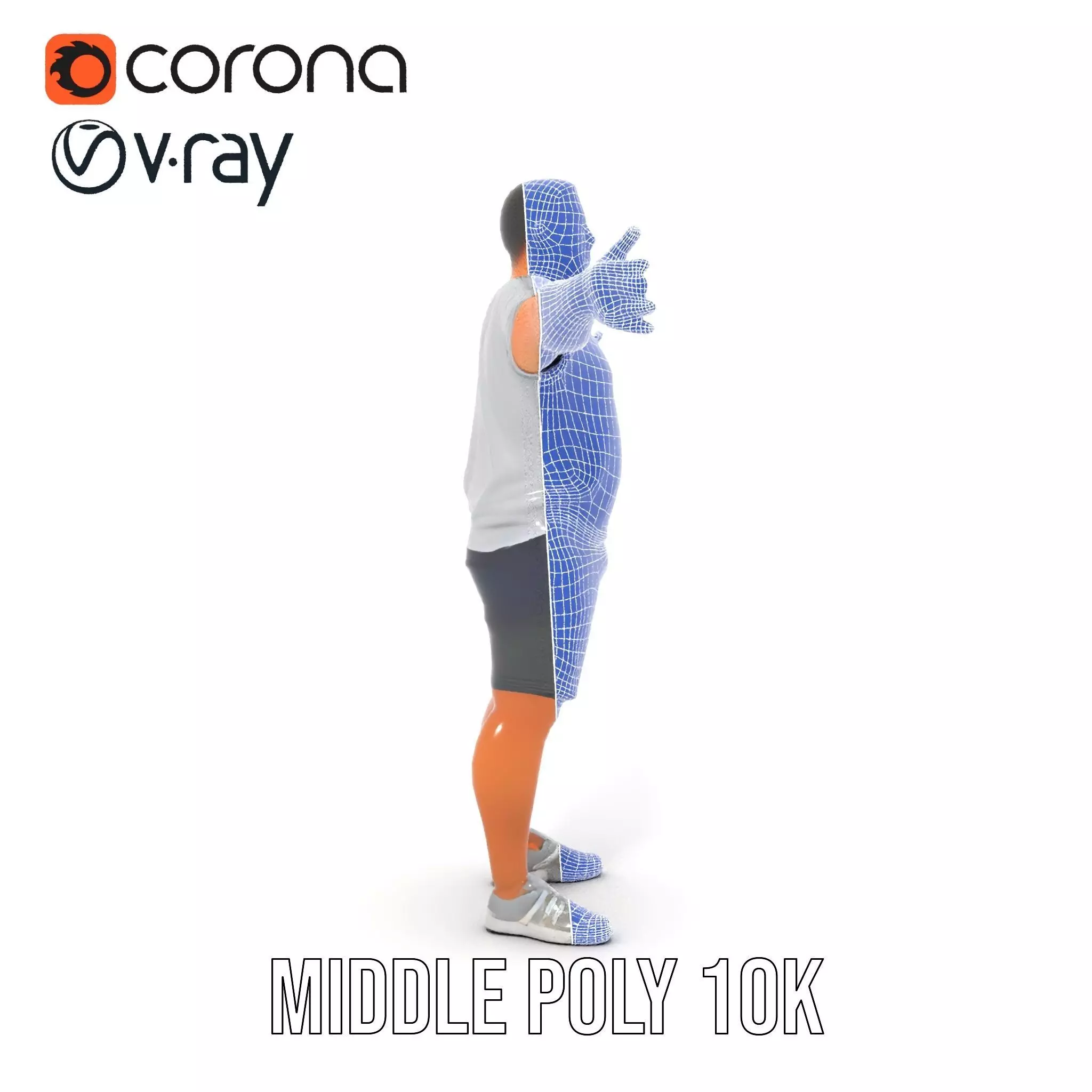 Casual Male Character model pack Low-poly 3D model_30