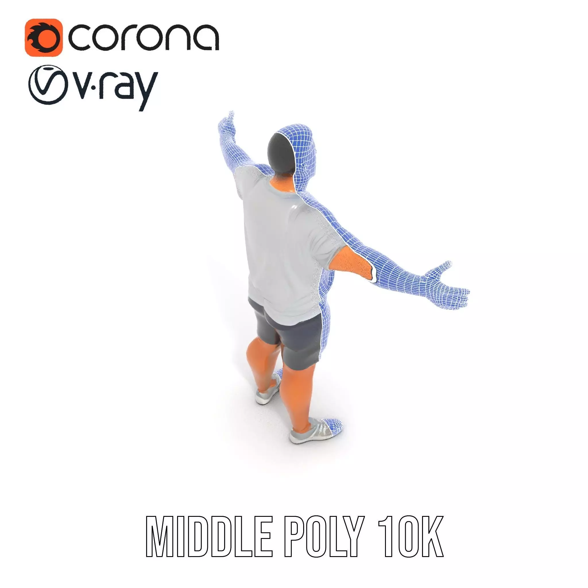 Casual Male Character model pack Low-poly 3D model_21