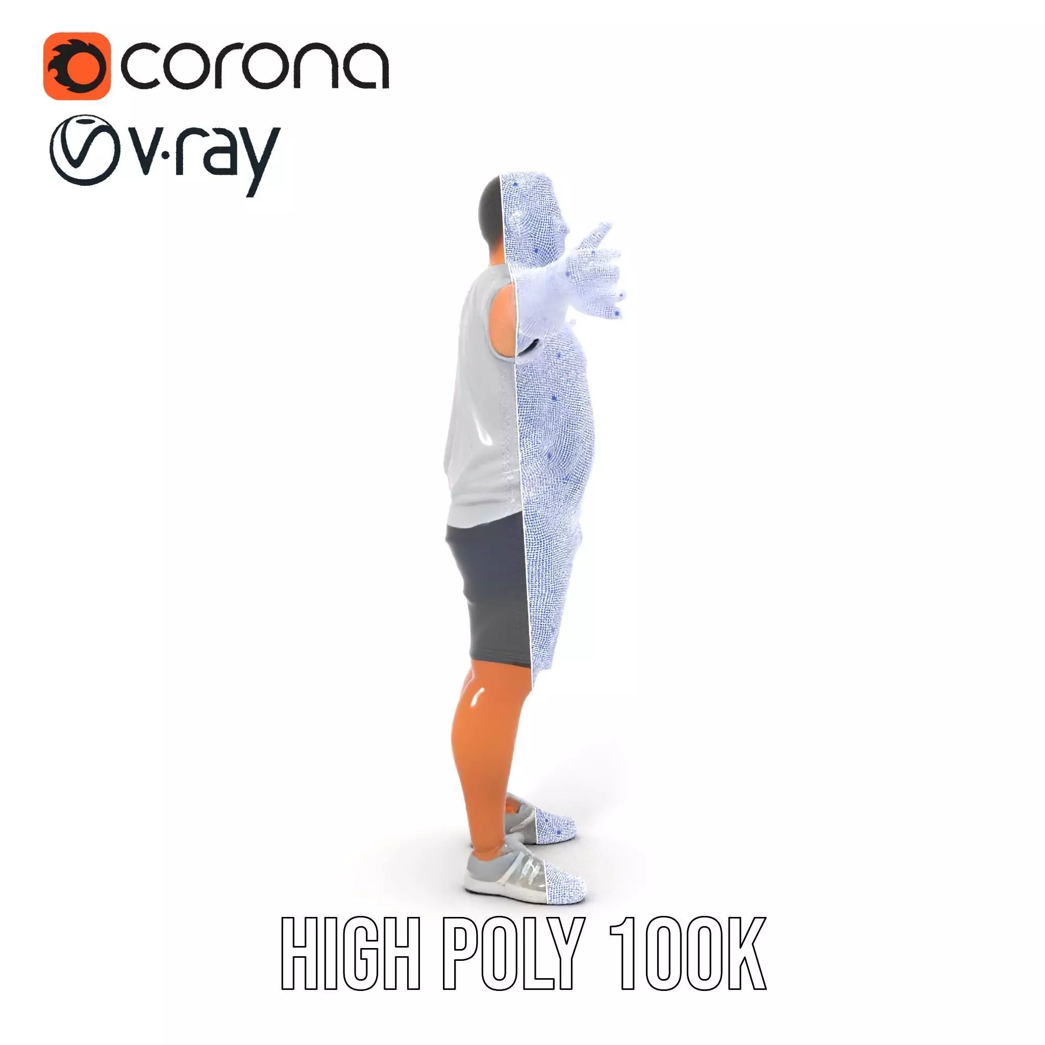 Casual Male Character model pack Low-poly 3D model_33