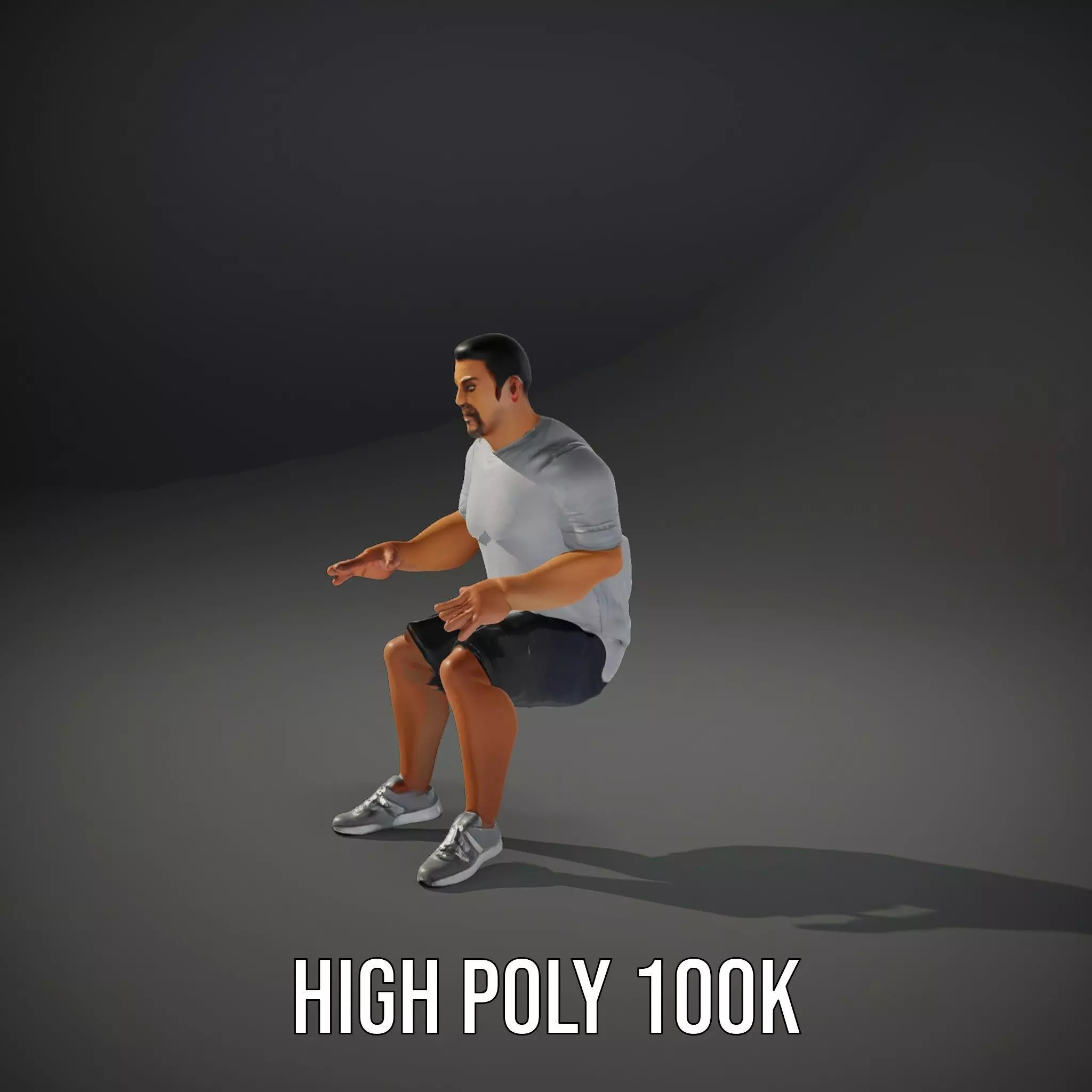 Casual Male Character model pack Low-poly 3D model_8