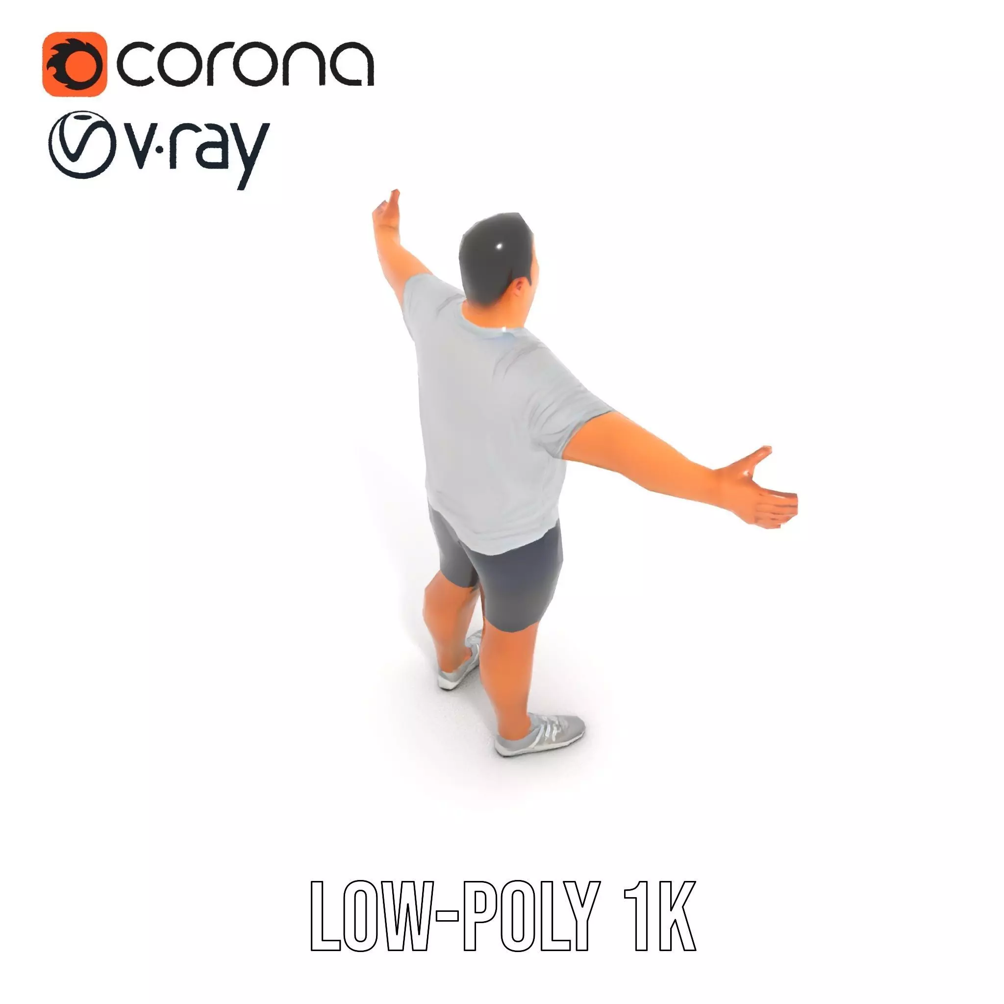 Casual Male Character model pack Low-poly 3D model_22