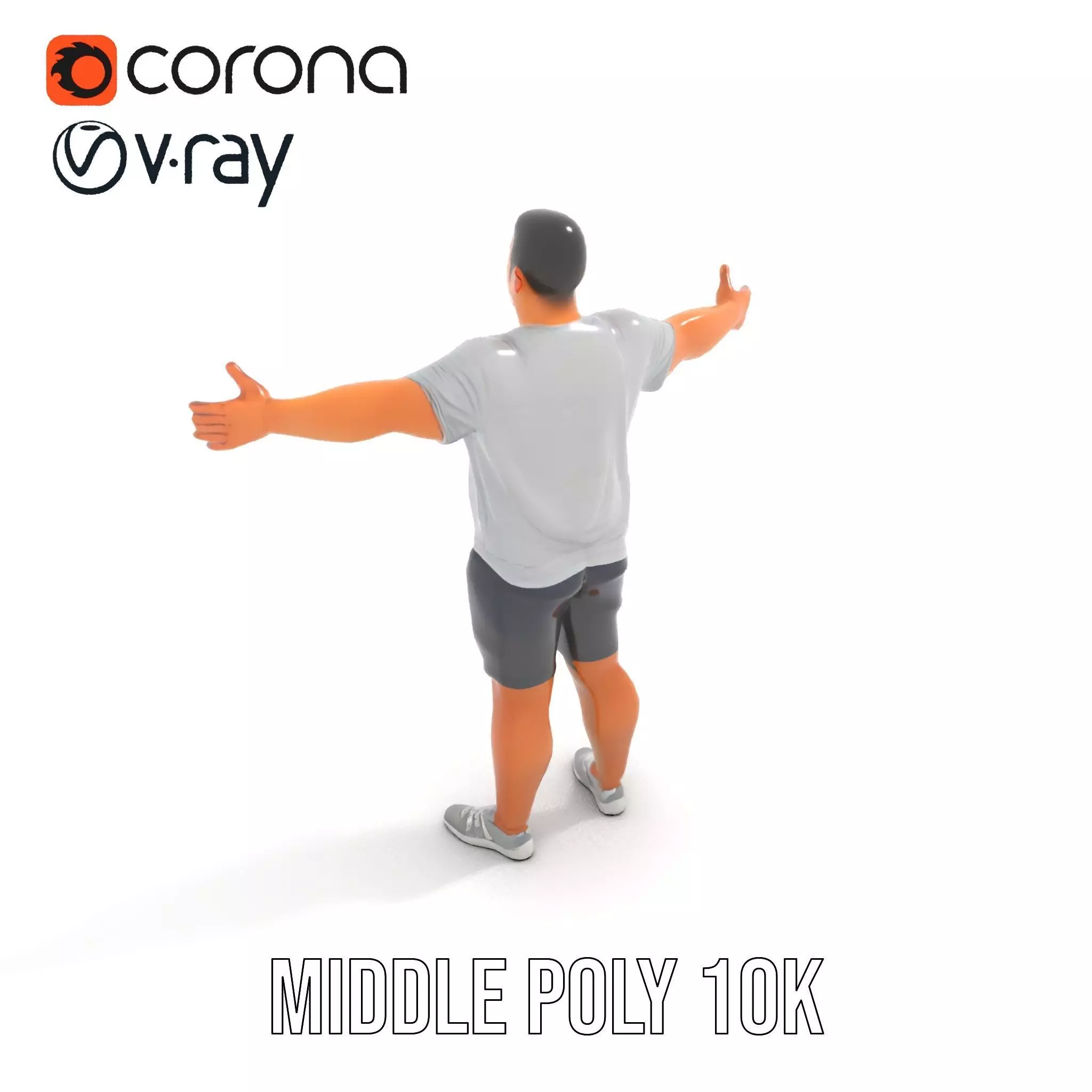 Casual Male Character model pack Low-poly 3D model_15