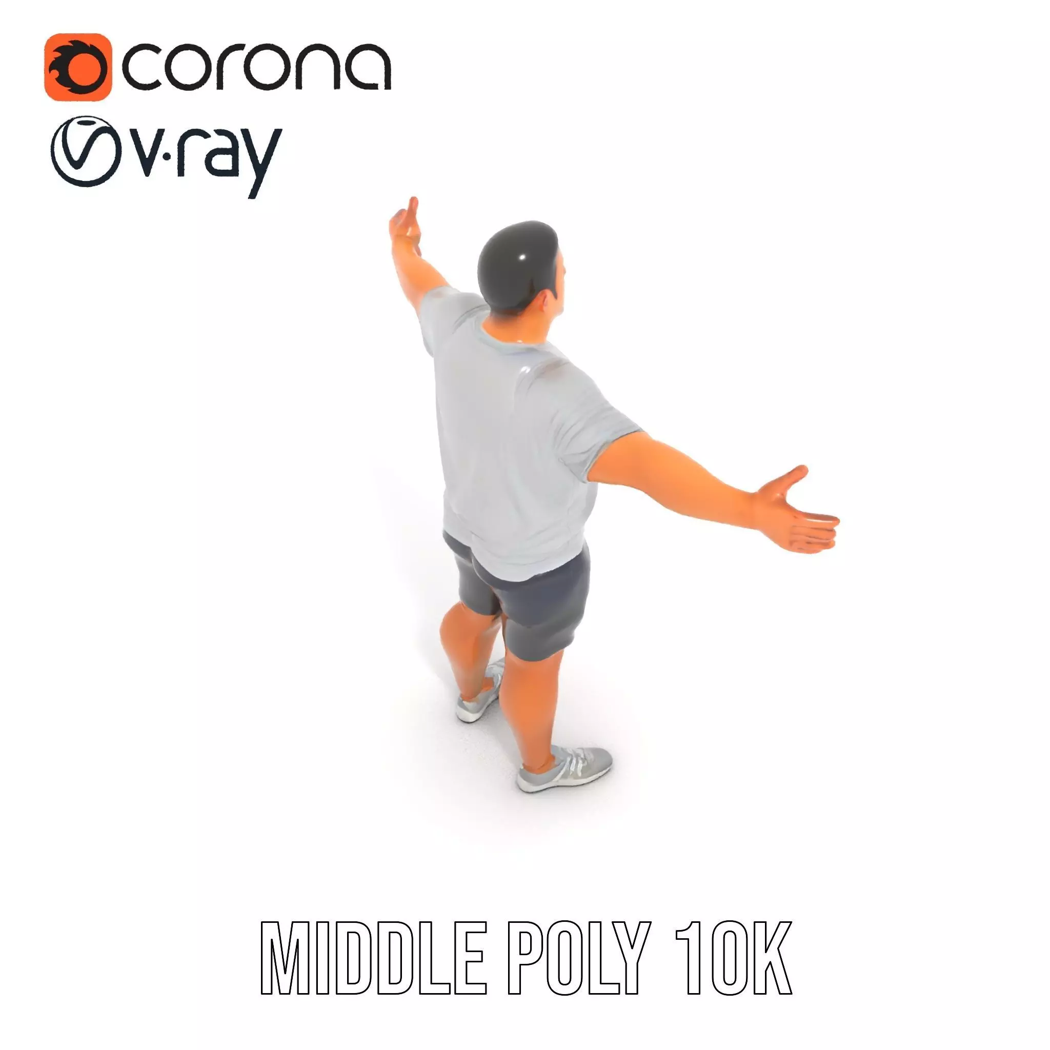 Casual Male Character model pack Low-poly 3D model_6