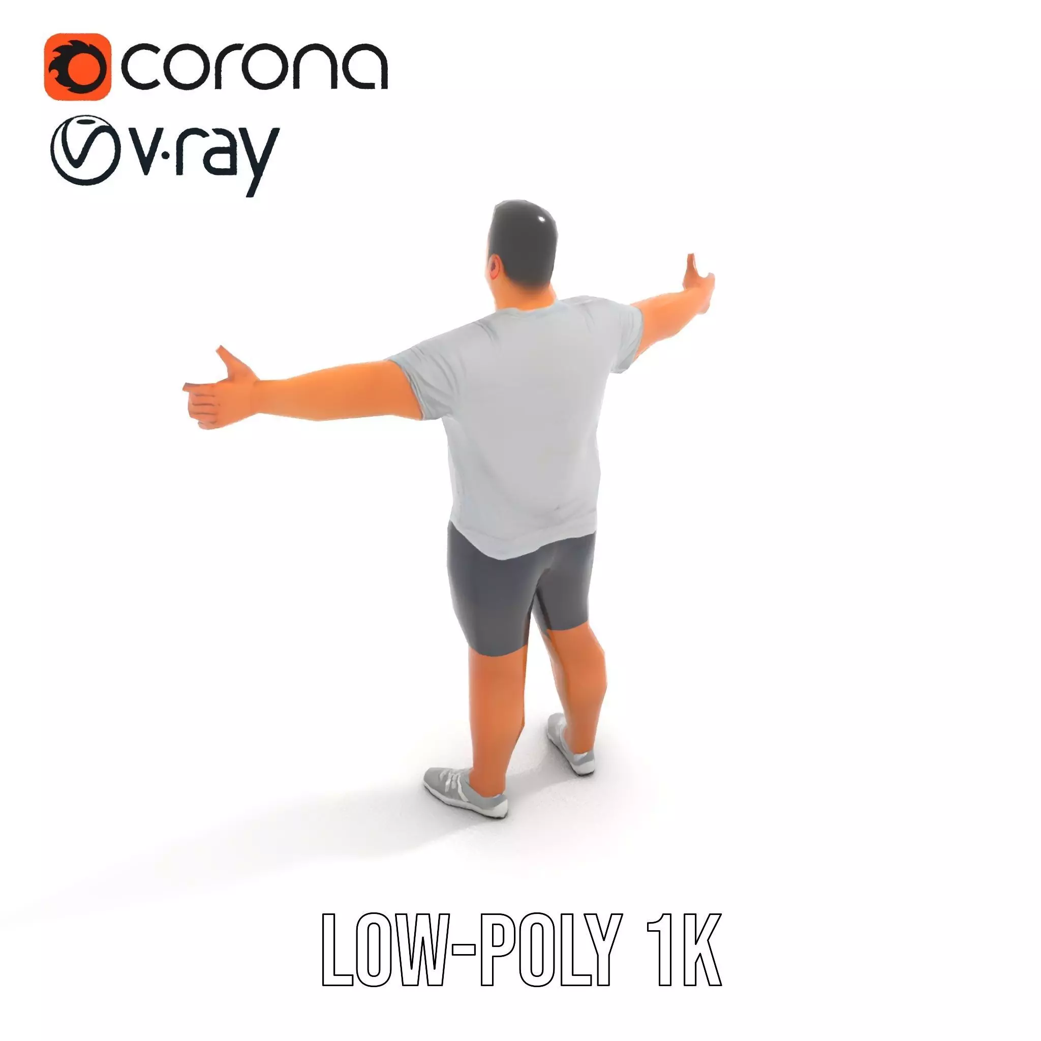 Casual Male Character model pack Low-poly 3D model_14