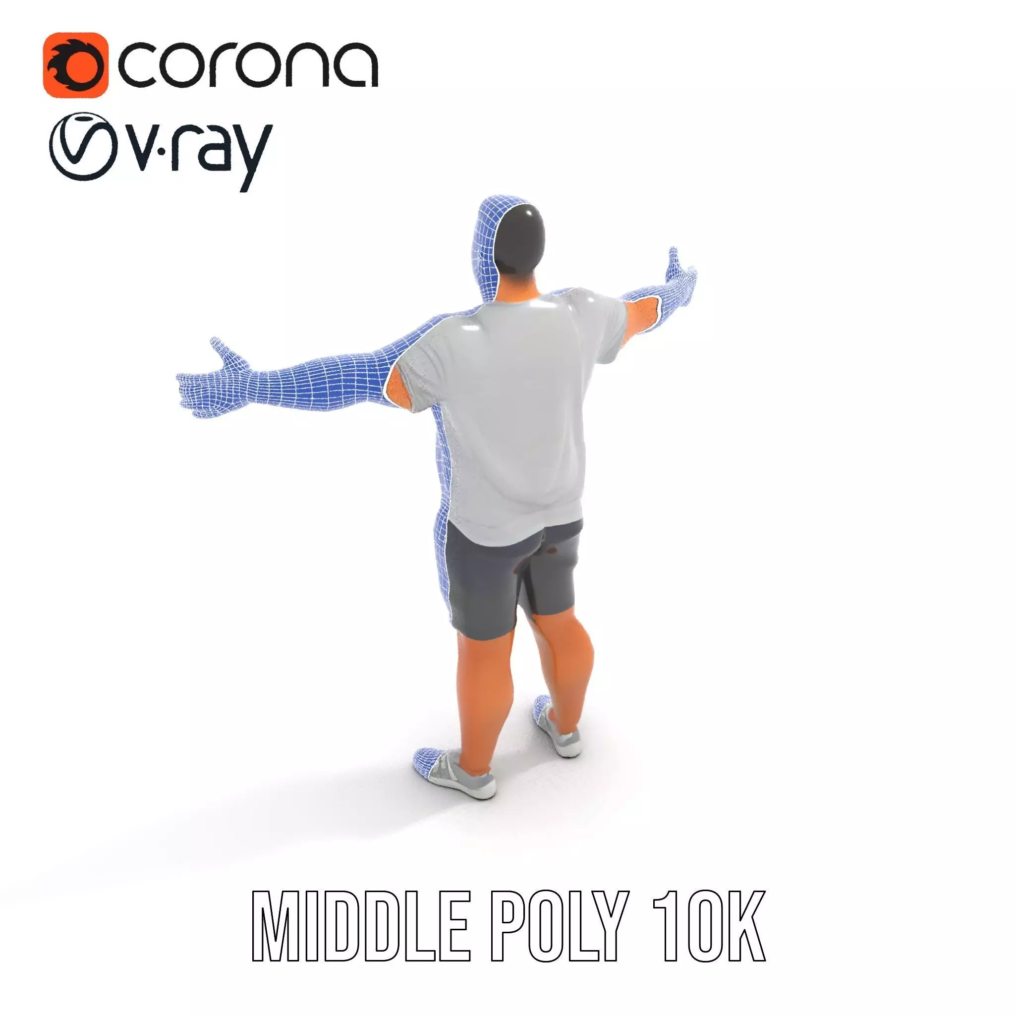 Casual Male Character model pack Low-poly 3D model_13