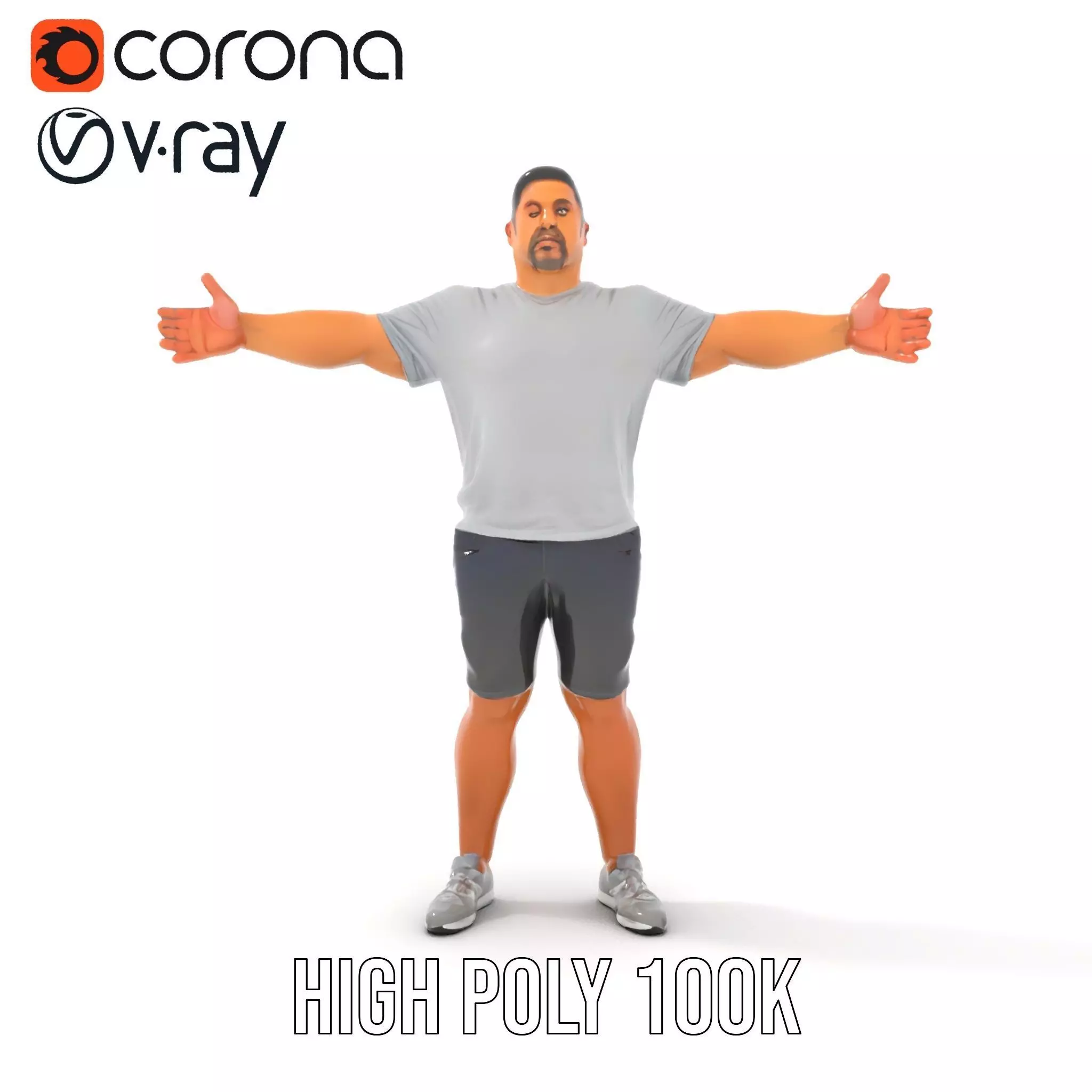 Casual Male Character model pack Low-poly 3D model_32