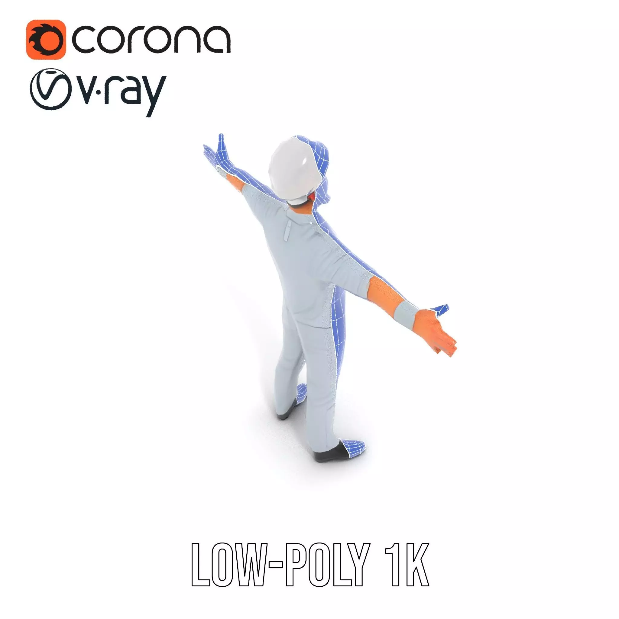 Grey Chef Outfit model pack Low-poly 3D model_18