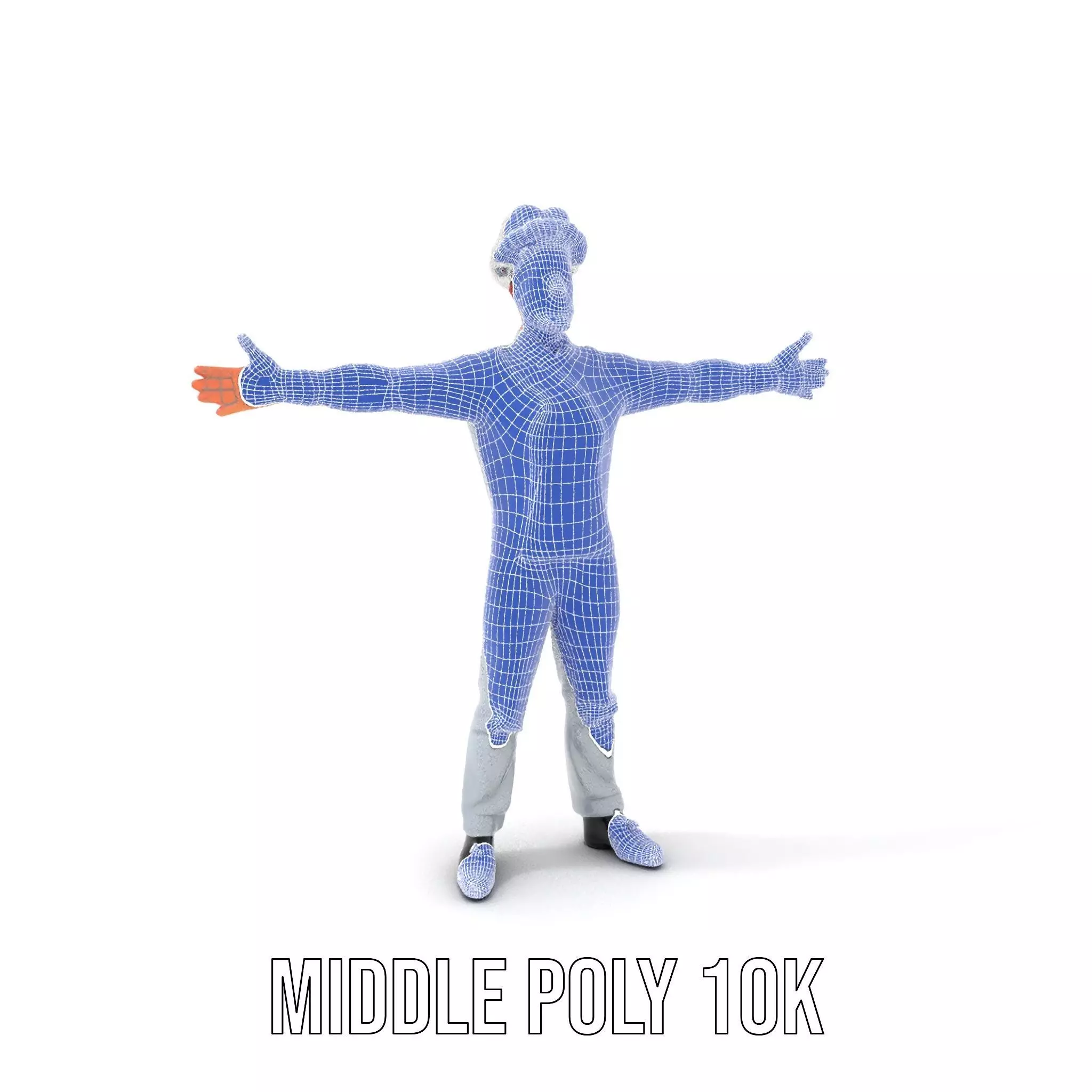 Grey Chef Outfit model pack Low-poly 3D model_11