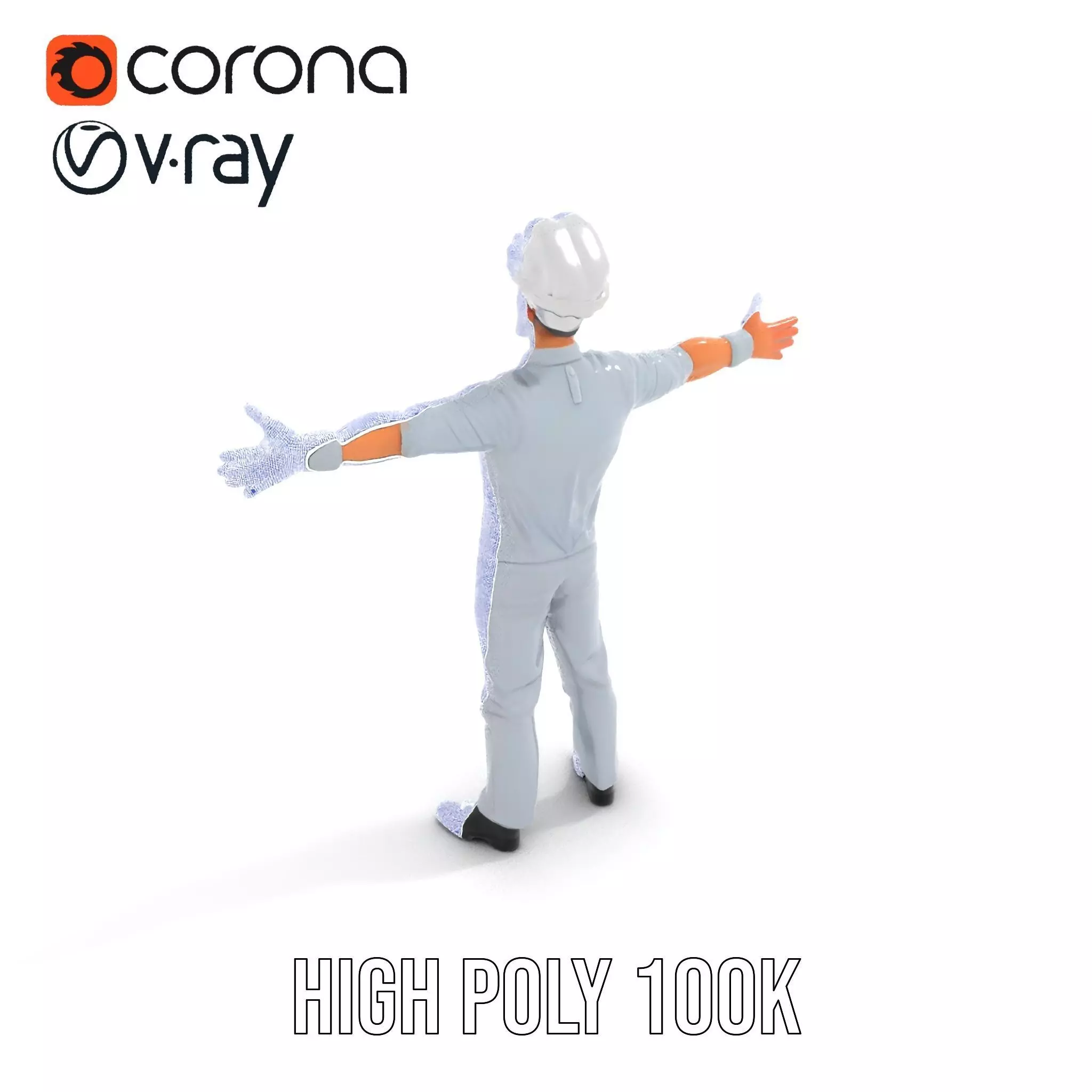 Grey Chef Outfit model pack Low-poly 3D model_32