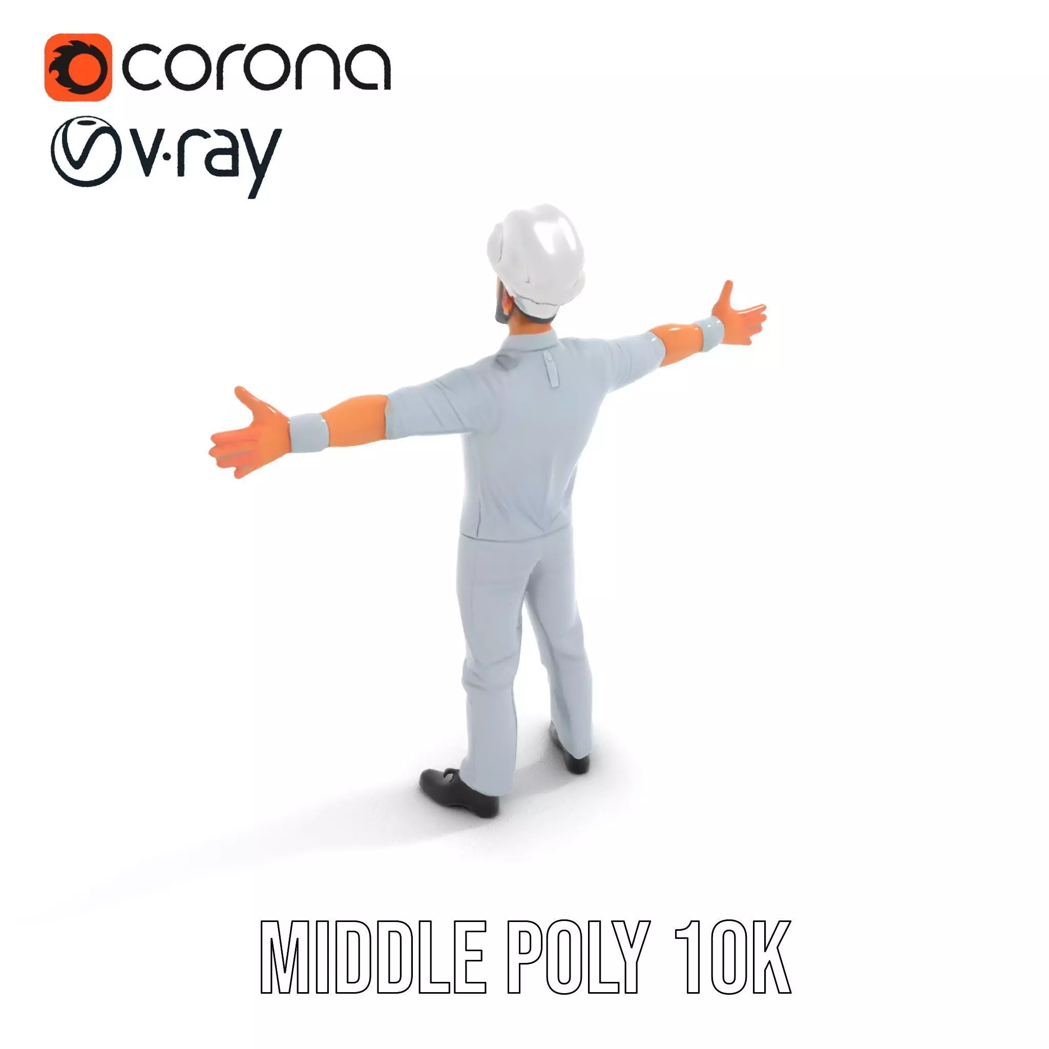 Grey Chef Outfit model pack Low-poly 3D model_15