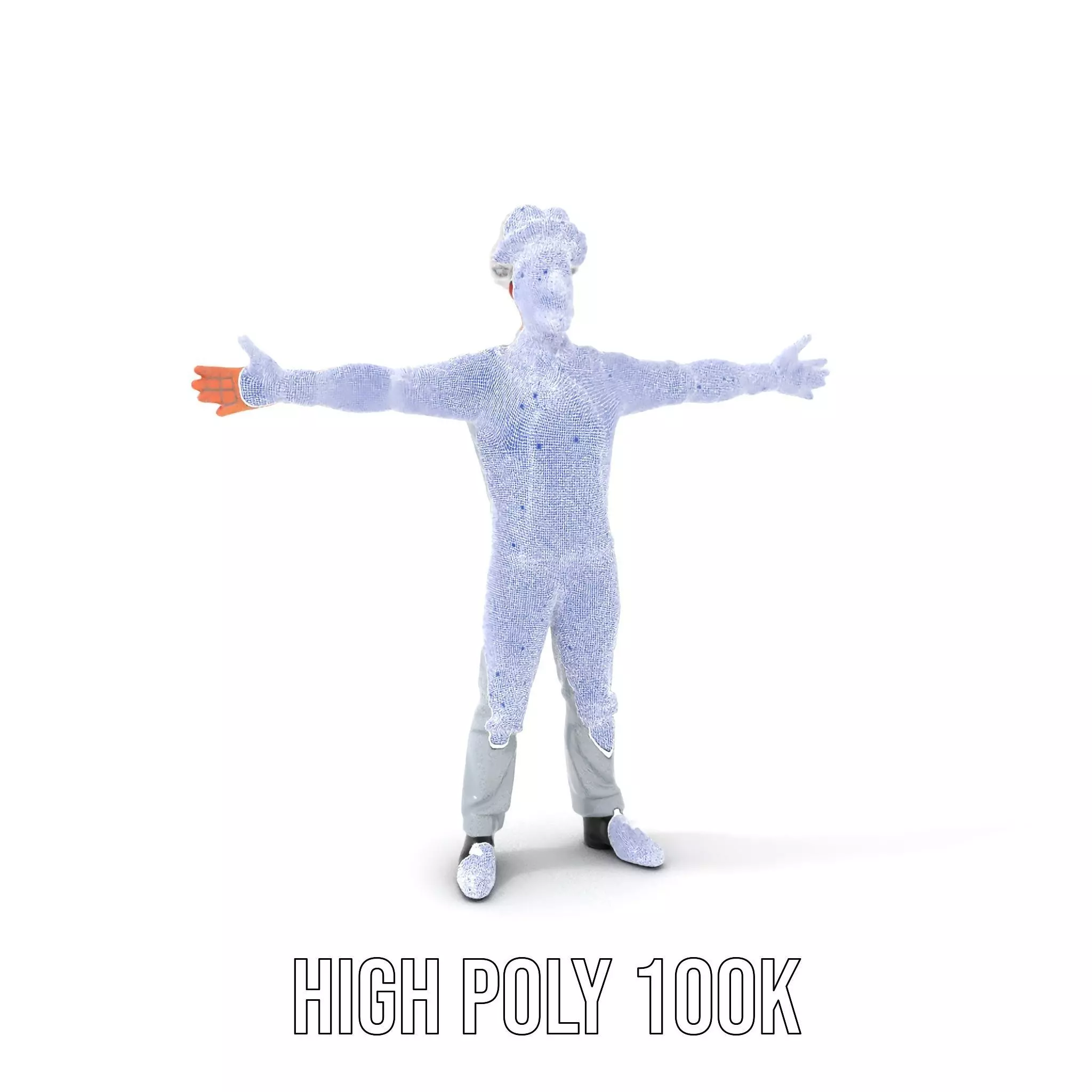 Grey Chef Outfit model pack Low-poly 3D model_4