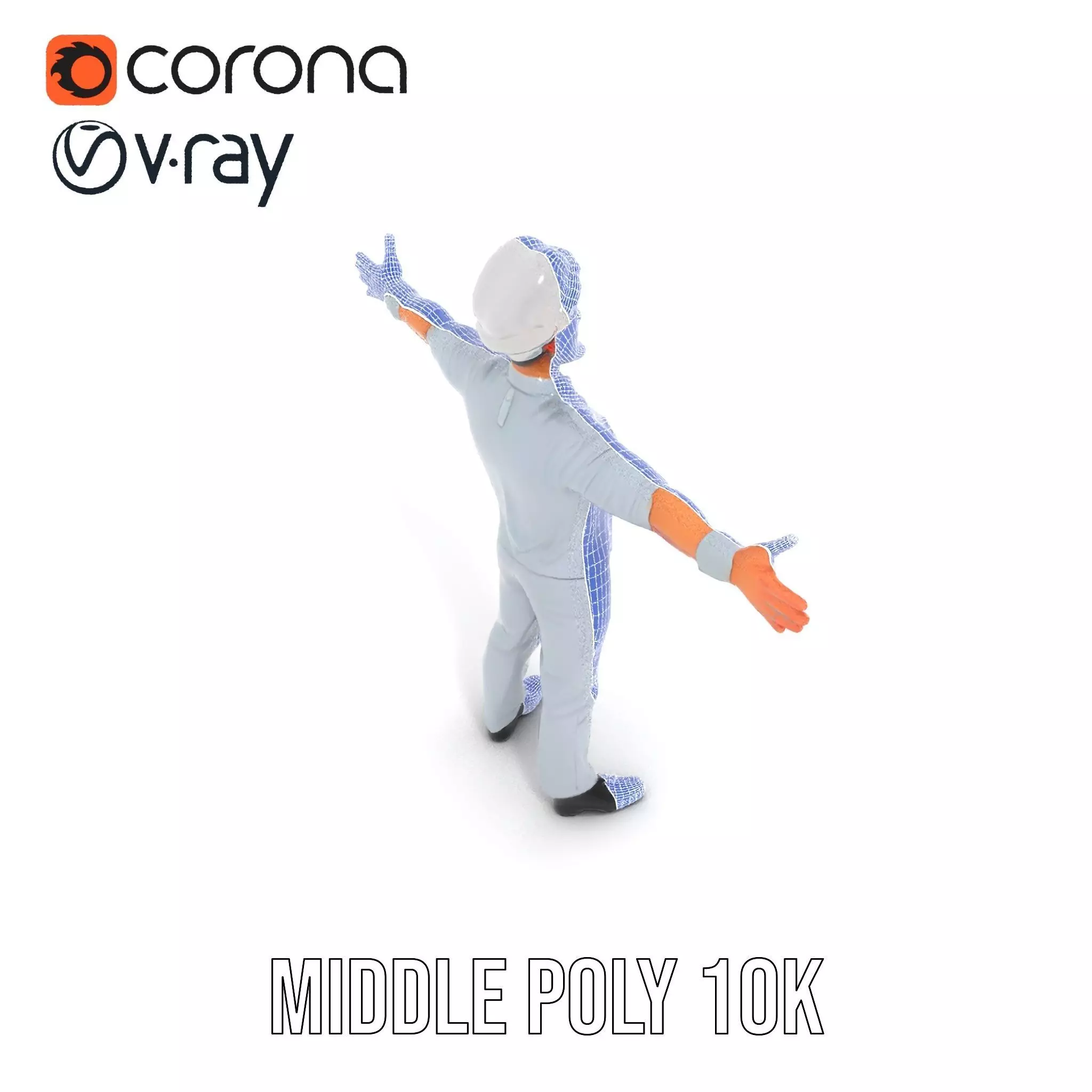 Grey Chef Outfit model pack Low-poly 3D model_20