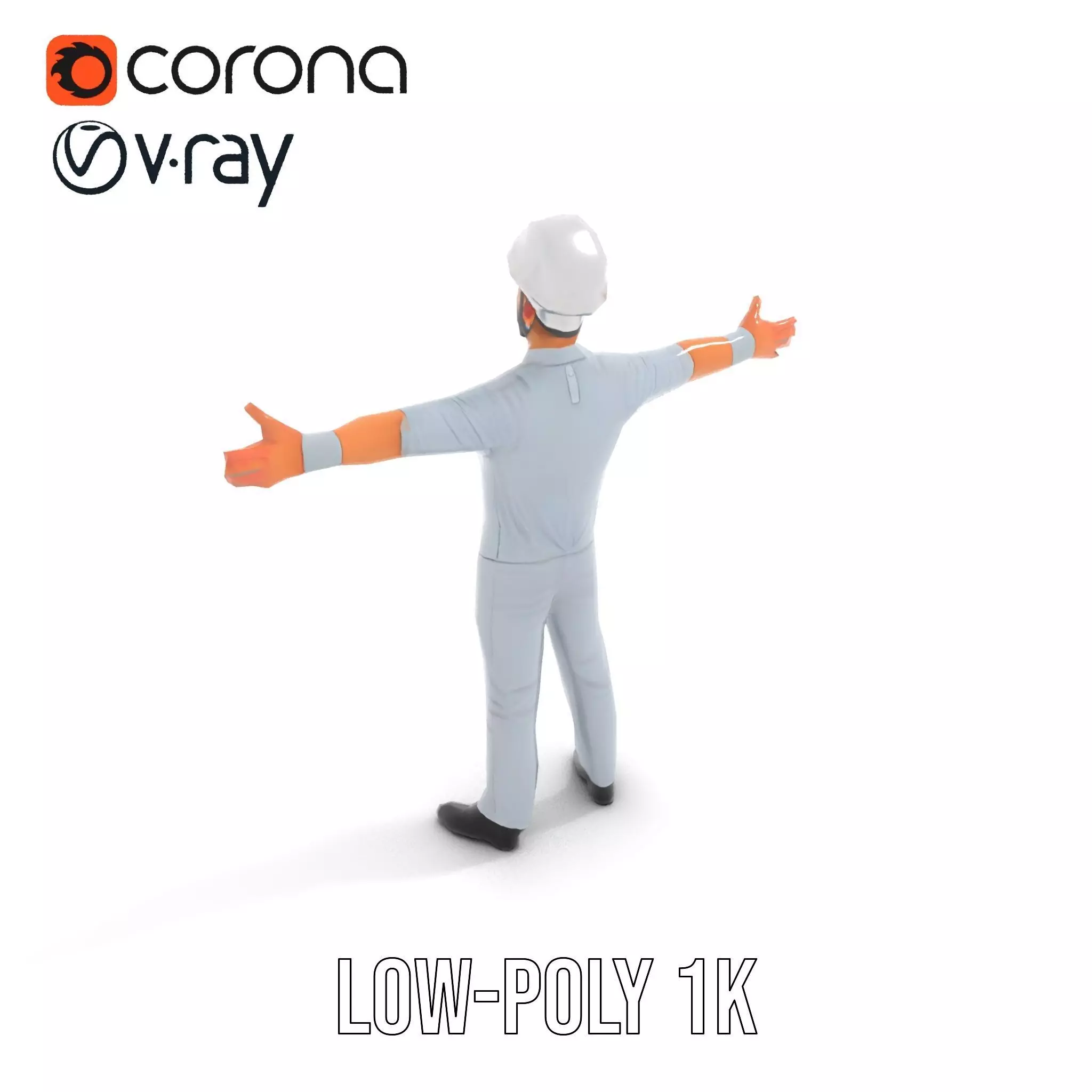 Grey Chef Outfit model pack Low-poly 3D model_16