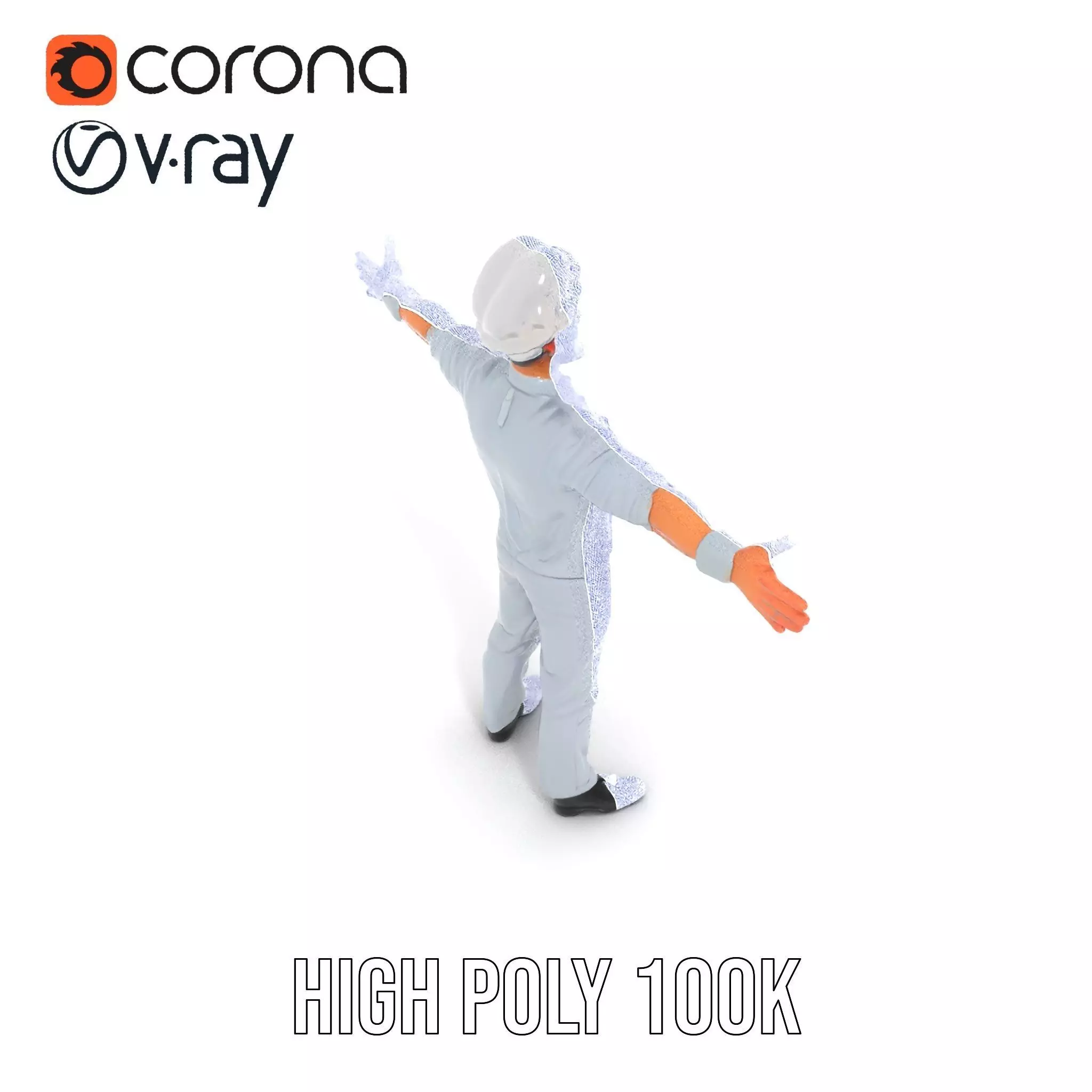 Grey Chef Outfit model pack Low-poly 3D model_28