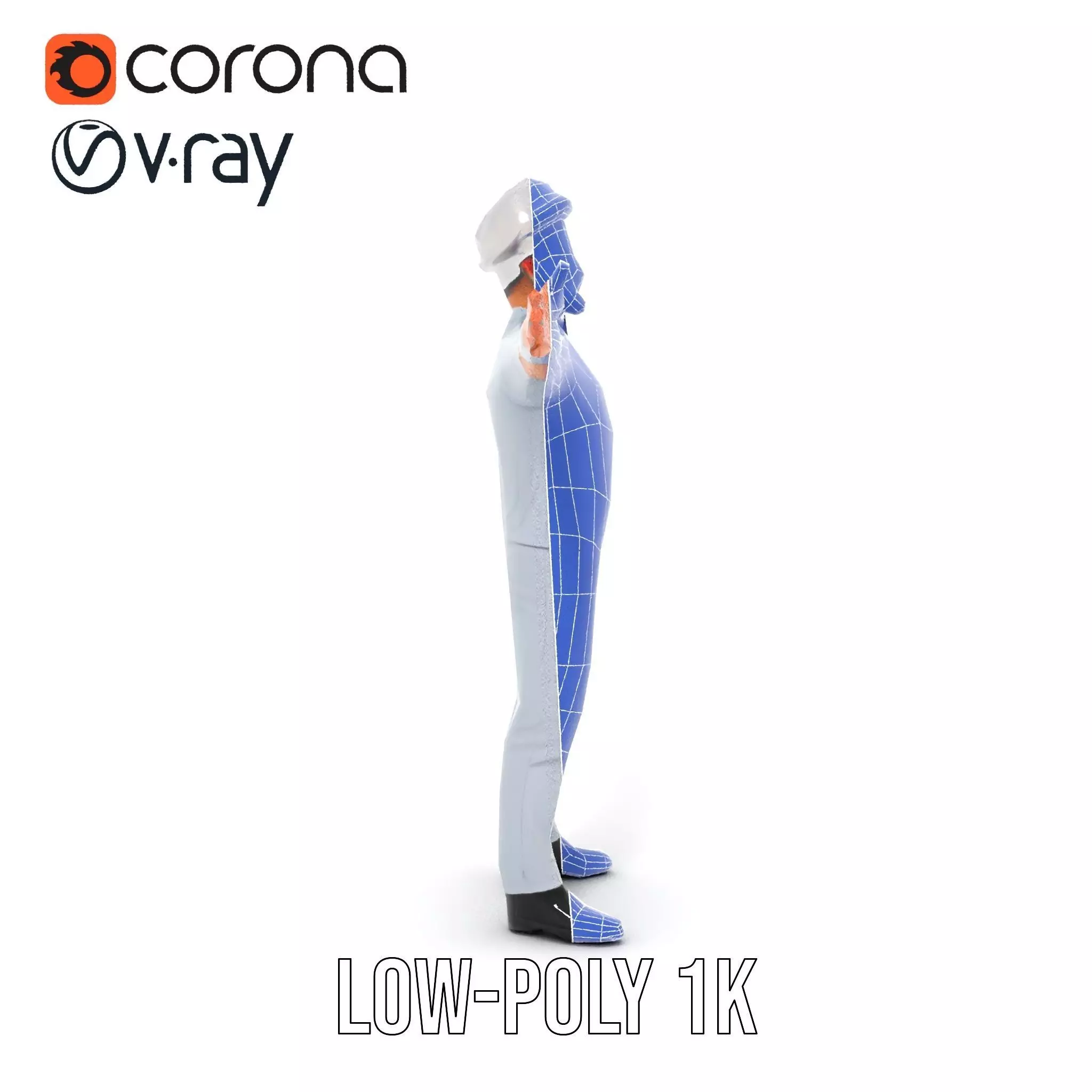 Grey Chef Outfit model pack Low-poly 3D model_24