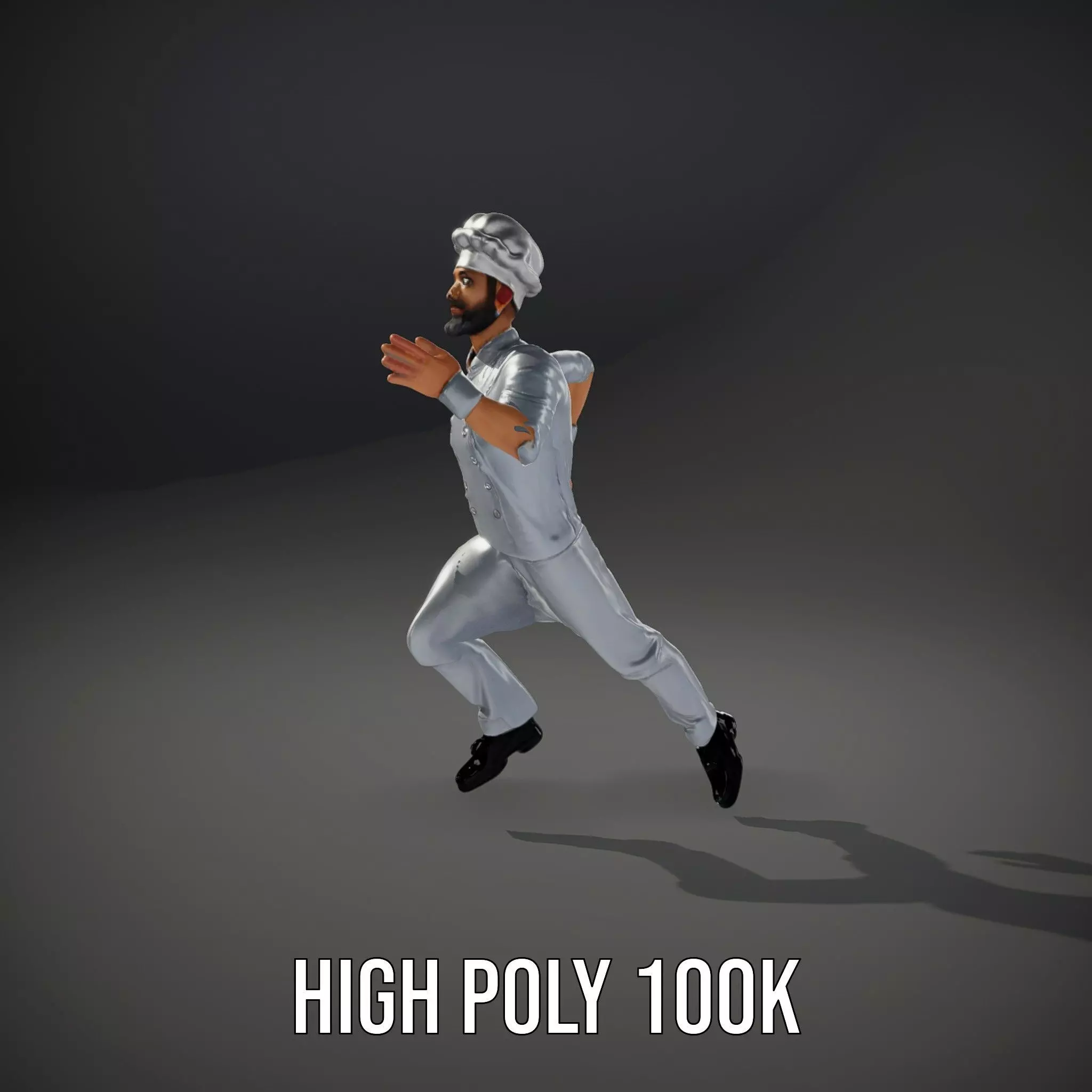 Grey Chef Outfit model pack Low-poly 3D model_10