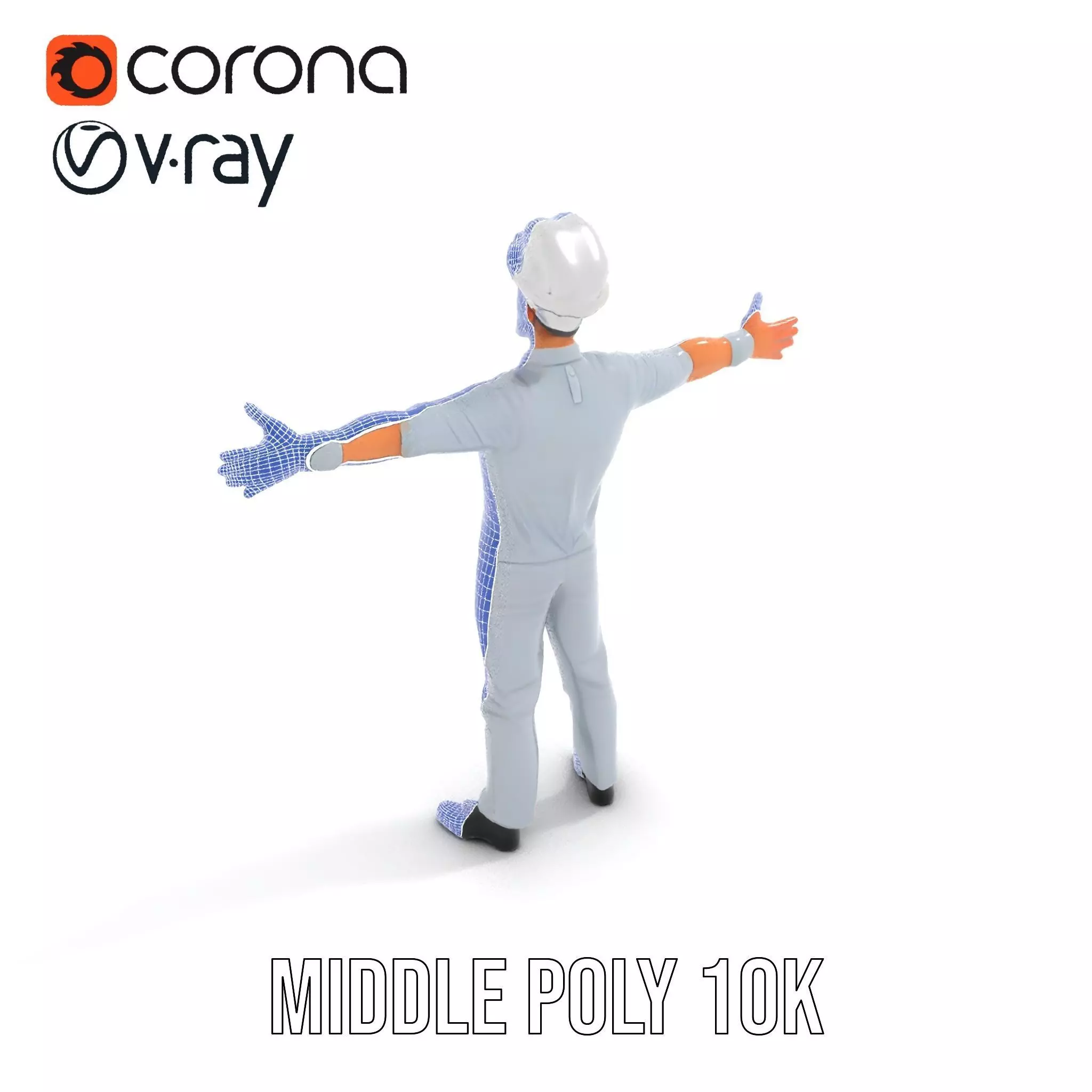 Grey Chef Outfit model pack Low-poly 3D model_17