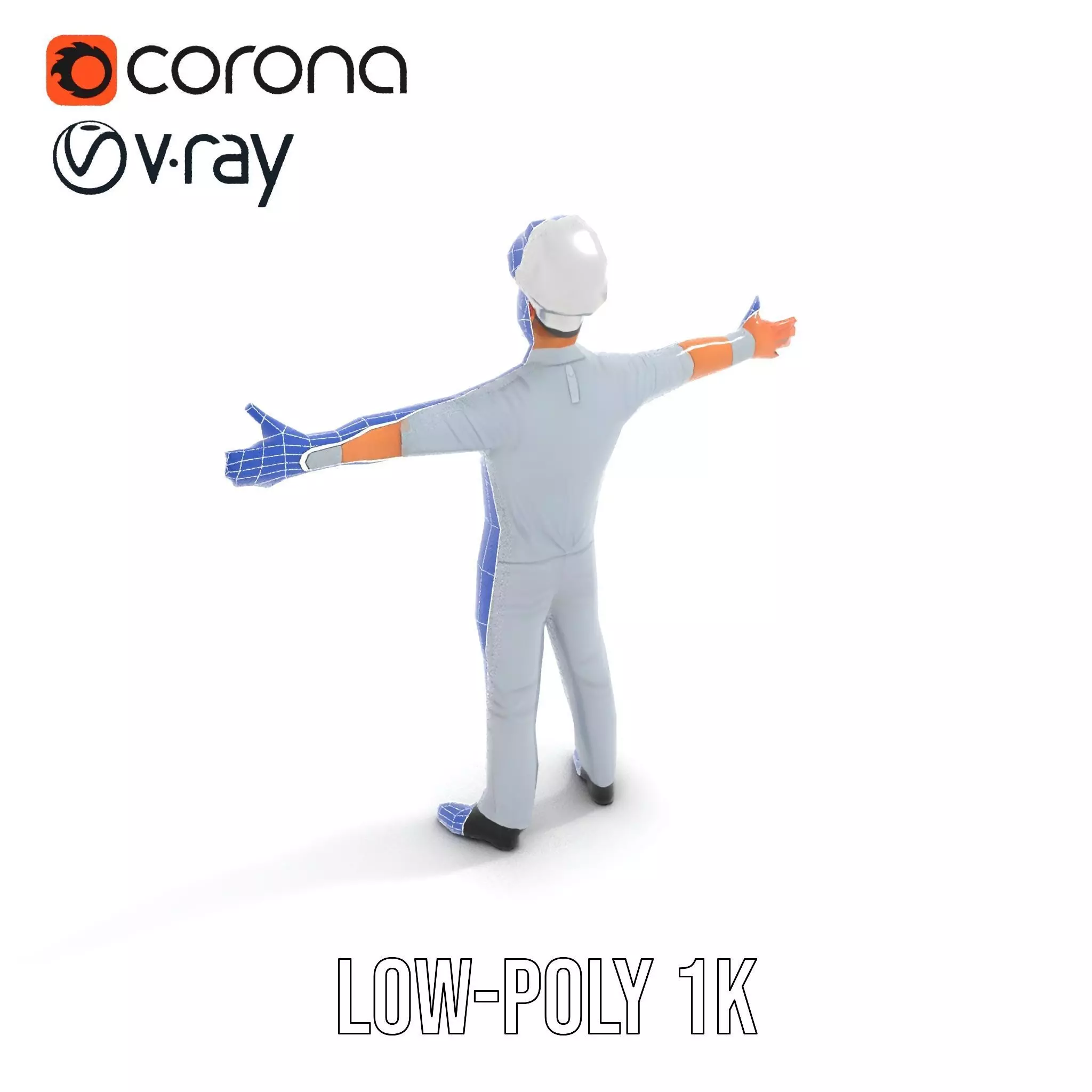 Grey Chef Outfit model pack Low-poly 3D model_30