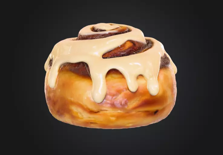 Cinnamon Delight Low-poly 3D model_5