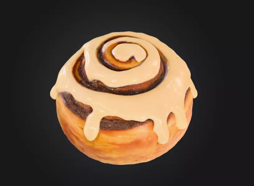 Cinnamon Delight Low-poly 3D model_7