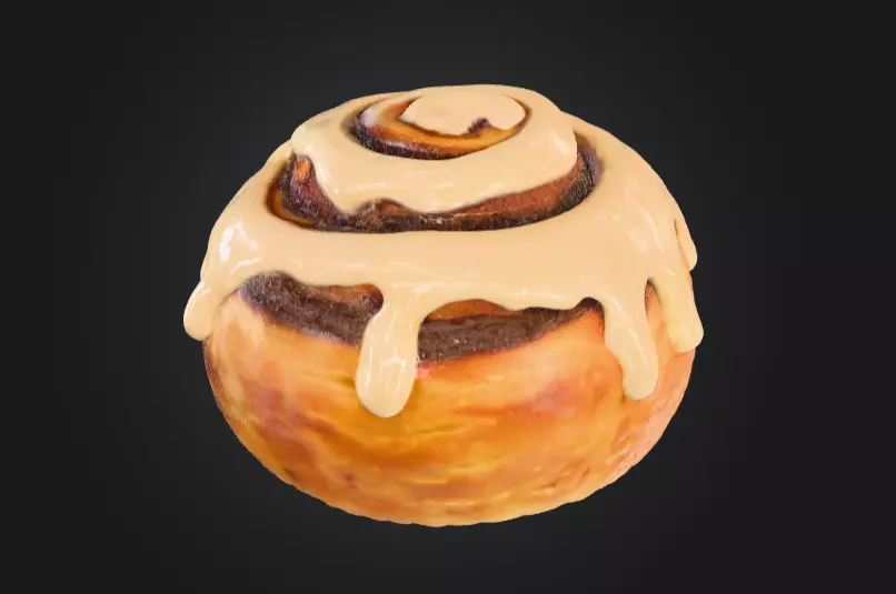Cinnamon Delight Low-poly 3D model_1