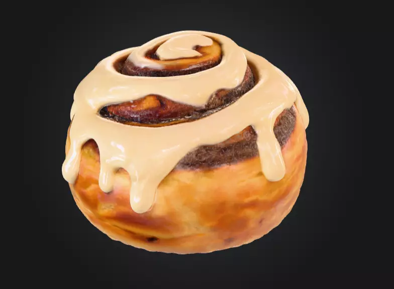 Cinnamon Delight Low-poly 3D model_0