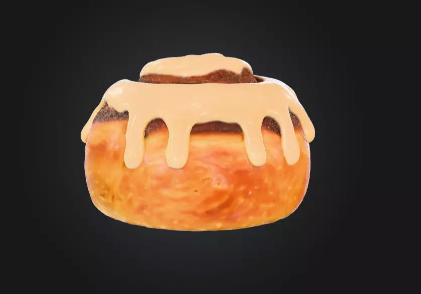 Cinnamon Delight Low-poly 3D model_3