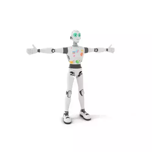 Silver Android Companion model pack Low-poly 3D model