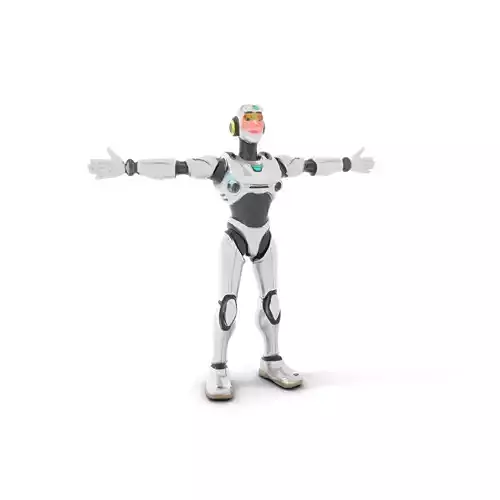Advanced Humanoid Robot model pack Low-poly 3D model